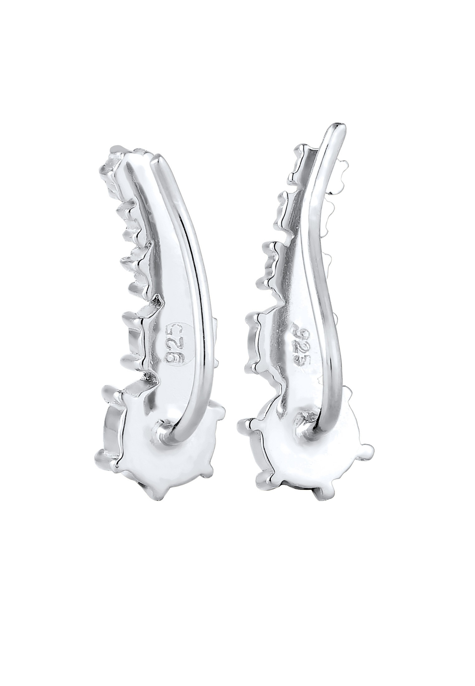 Elli Paar Ohrstecker »Ohrringe Earcuff Klassik Kristalle 925 Silber«