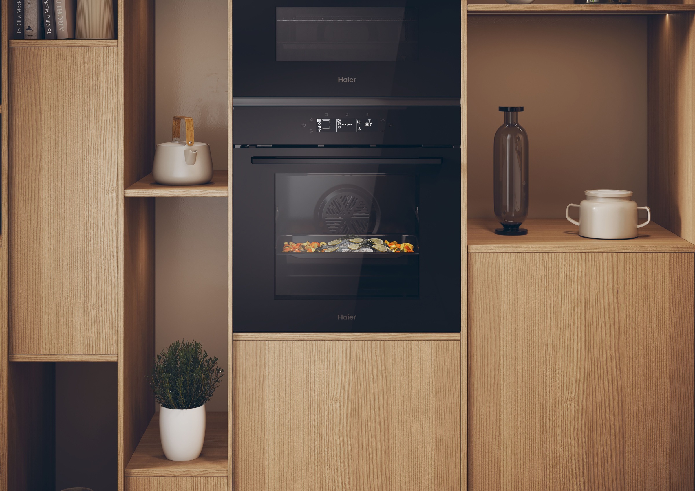 Haier Pyrolyse Backofen ID SERIE 2 »H6 ID25G3YTB«, mit 1-fach-Teleskopauszug, Pyrolyse-Selbstreinigung