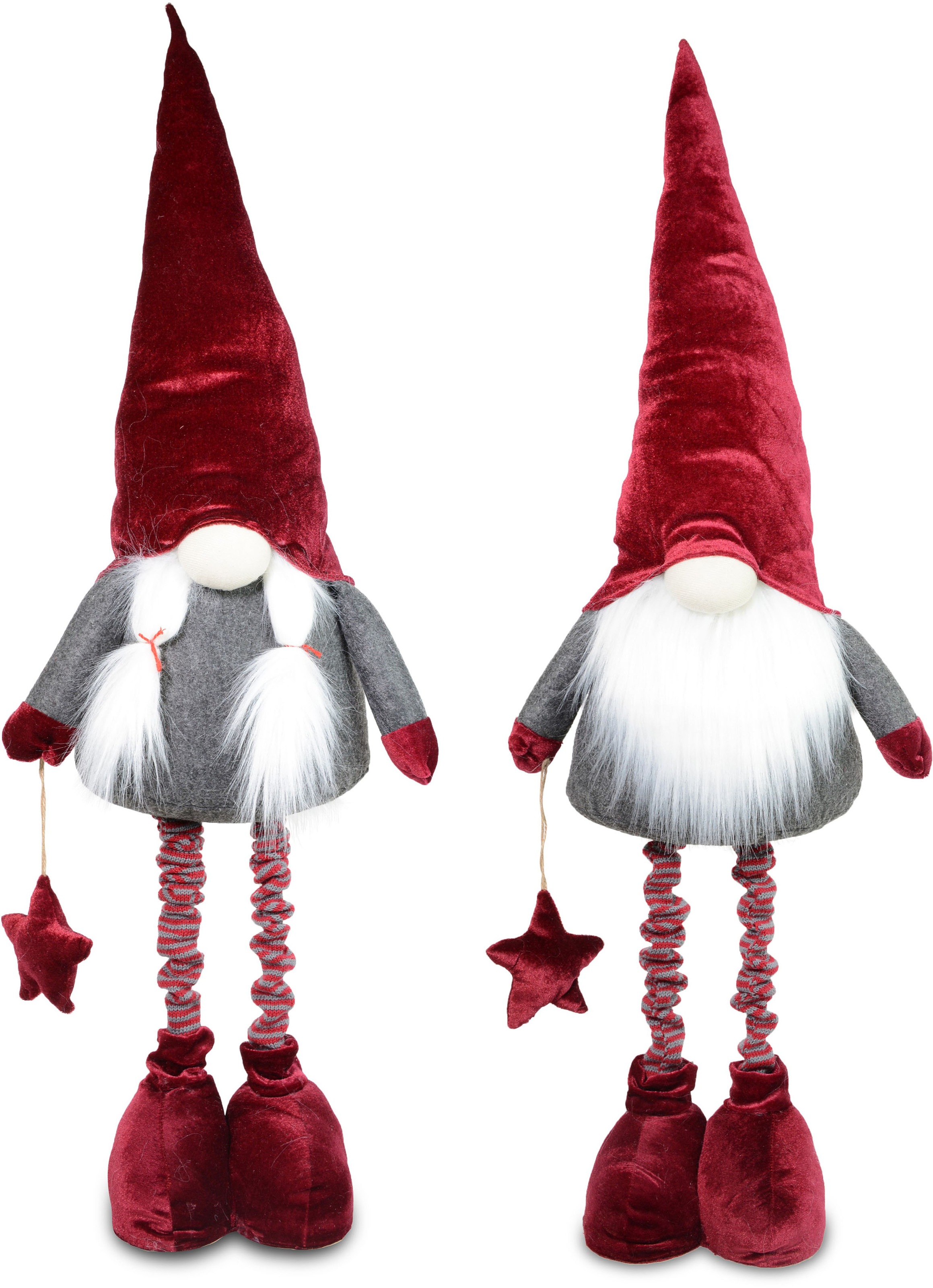 RIFFELMACHER & WEINBERGER Weihnachtsfigur »Wichtelmädchen, Weihnachtsdeko«,  Wichtel mit Ausziehbeinen, Höhe ca. 80 cm bis 123 cm auf Rechnung kaufen