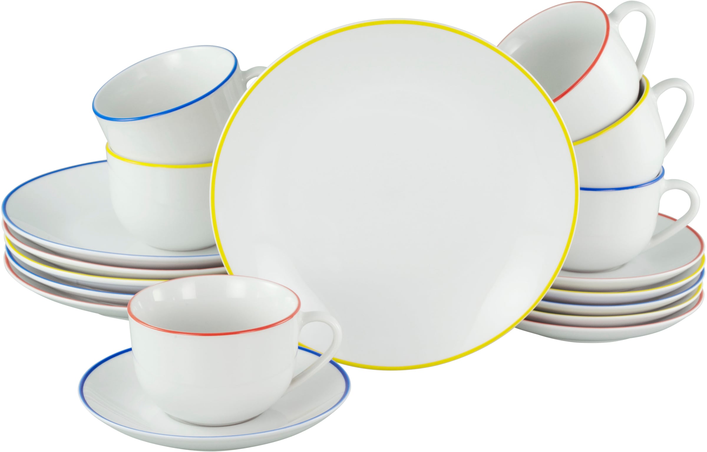 Kaffeeservice »Angi«, (Set, 18 tlg., 6 Tassen, 6 Untertassen, 6 Dessertteller),...