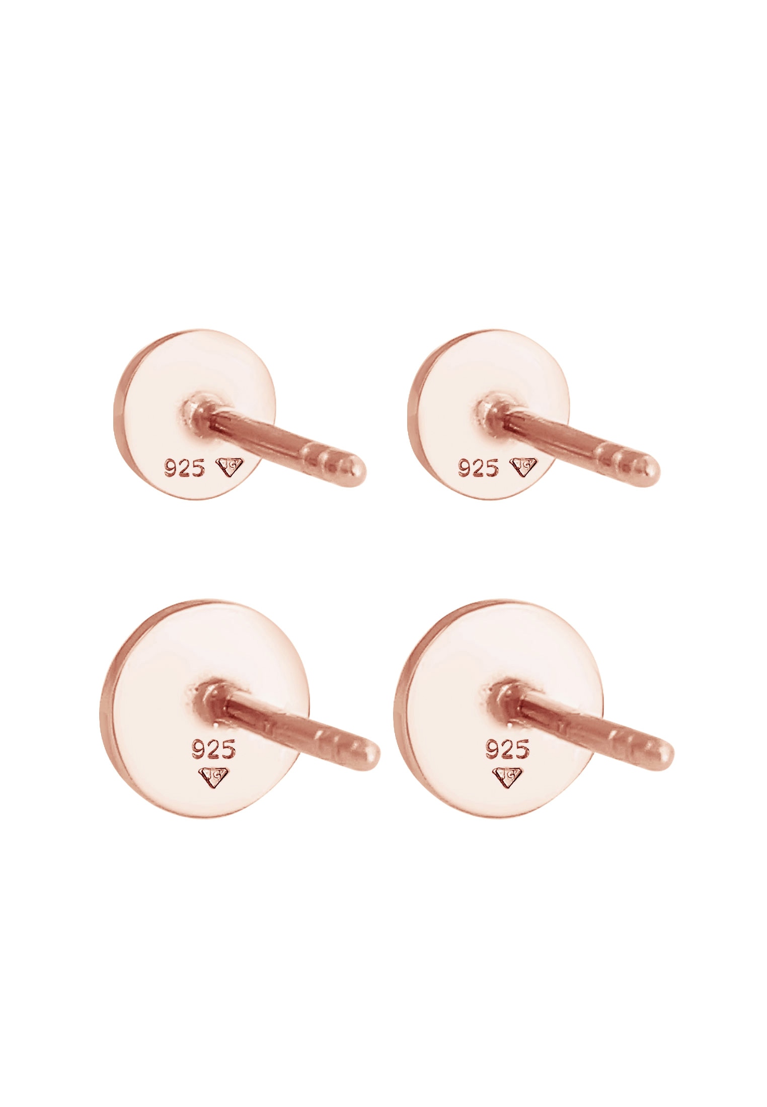 Elli Ohrstecker-Set »Ohrringe Disc Plättchen Kreis Basic 2er Set 925 Silber«