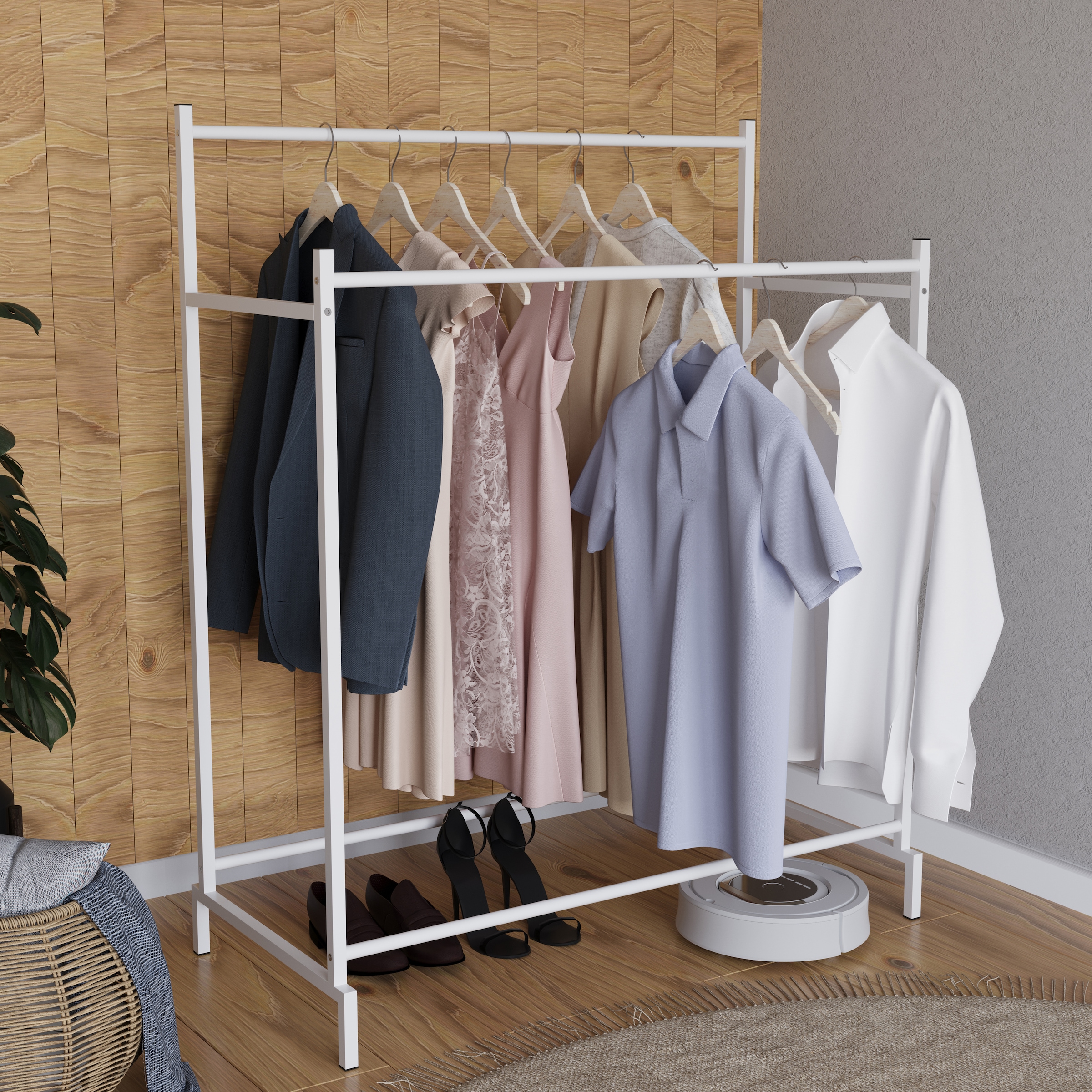 VCM Kleiderschrank »Kleiderständer Kleiderregal Kleiderstange Labol L« 1 Stk. tlg.