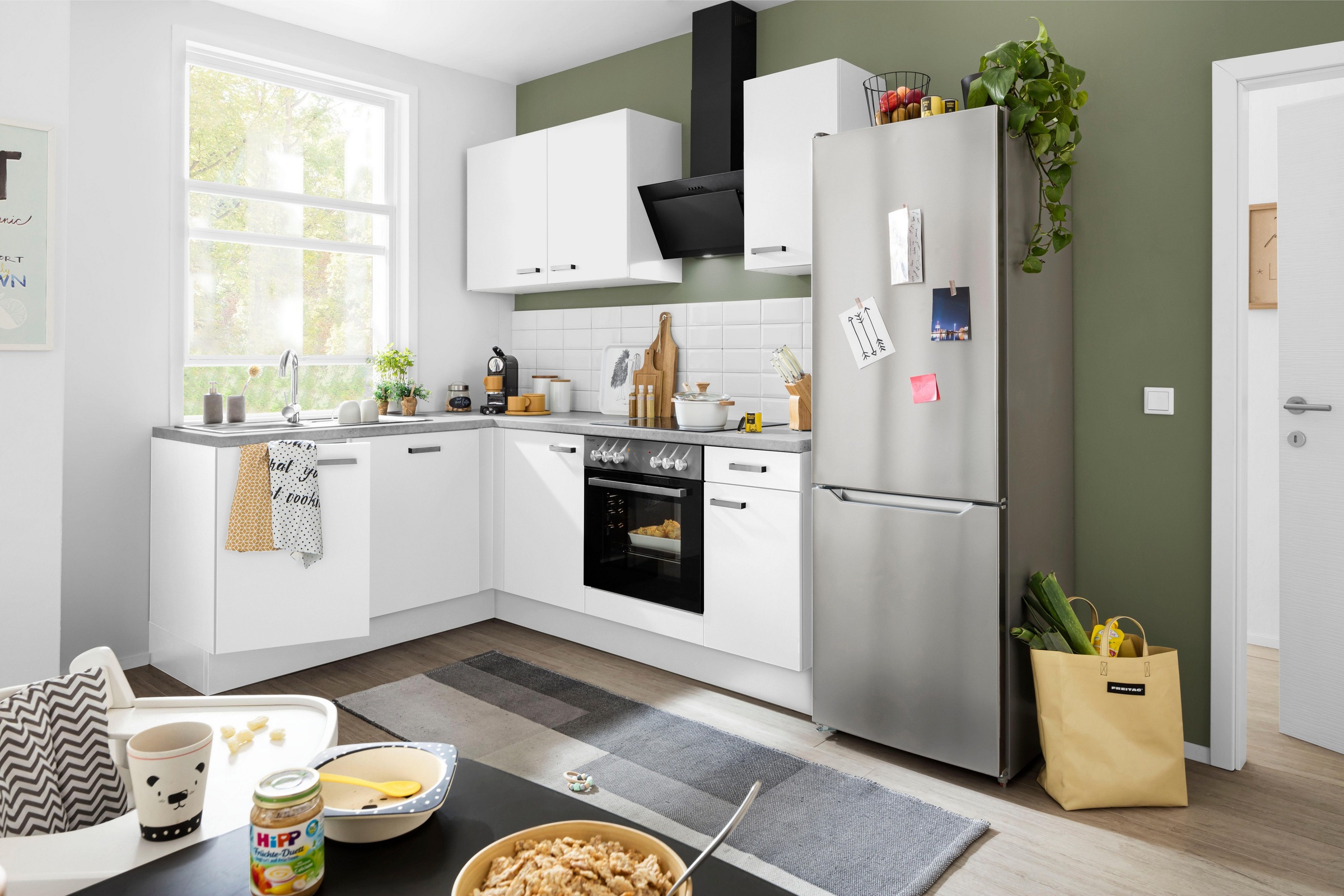 OPTIFIT Winkelküche »Parma«, ohne E-Geräte, Stellbreite 215x175 cm