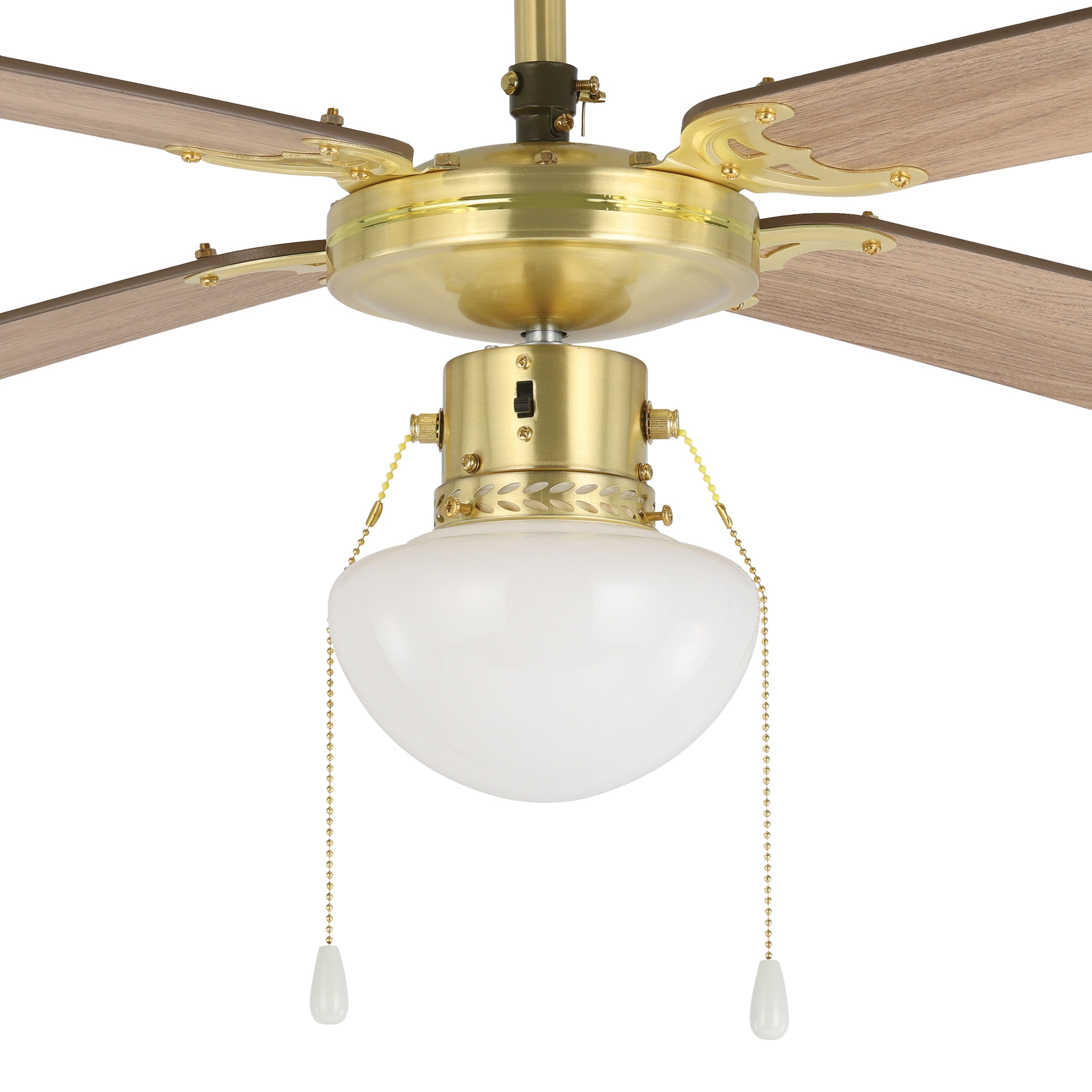 EGLO Deckenleuchte »FORTALEZA Ventilator & Licht - Stahl - E27 - 1X60W - IP20« E27 1 Stk. Ventilator mit Beleuchtung, Wohnzimmer, Schalfzimmern, H42 x Ø106,6 cm