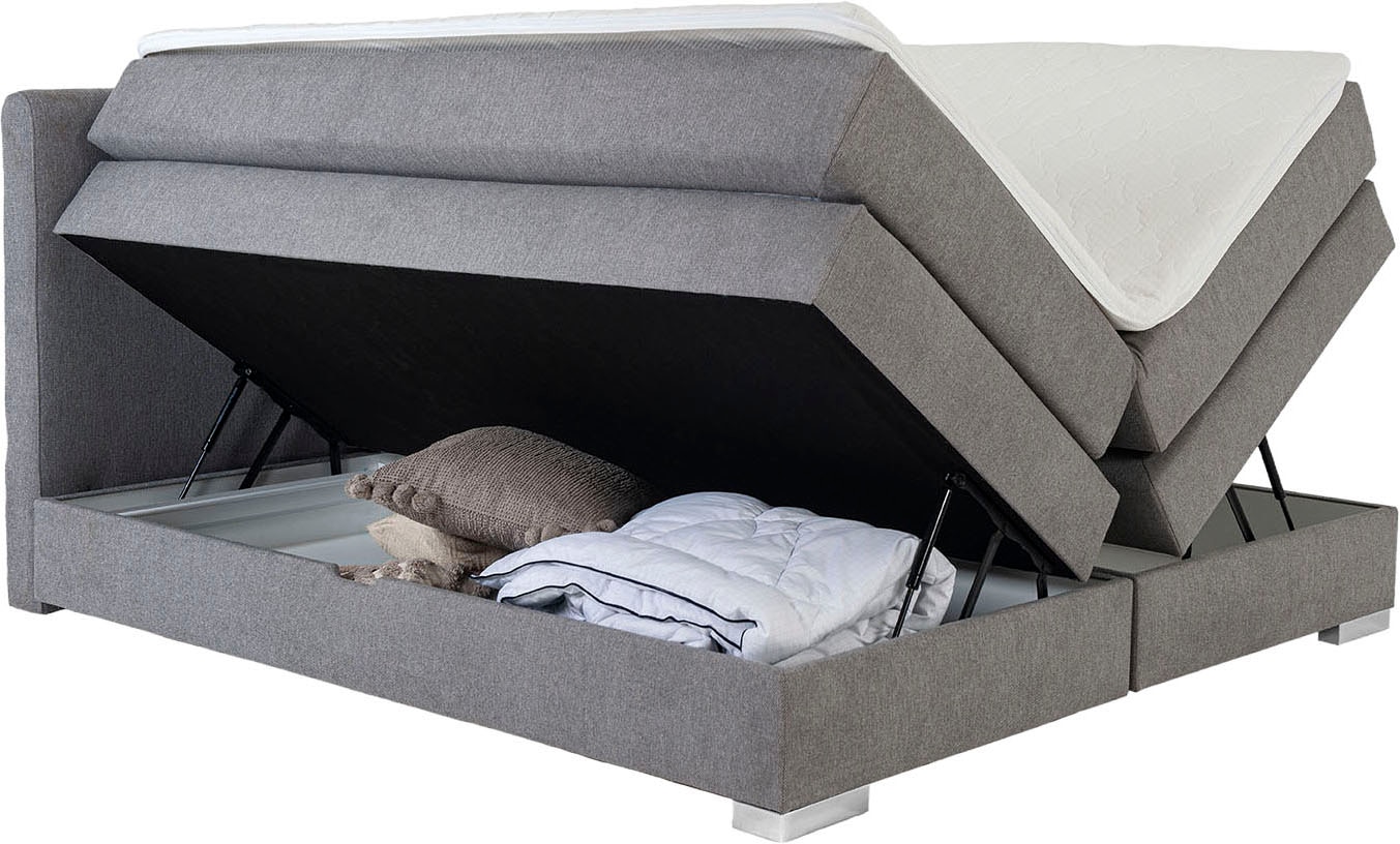 Home affaire Boxspringbett »Juliste inkl. Bettkasten und PUR-Schaum-Topper« erhältlich in den Breite 160, 180 & 200cm