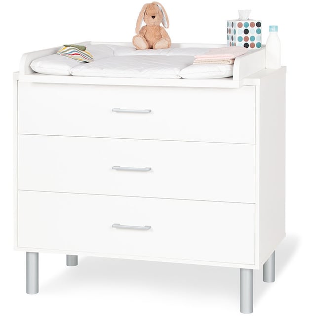 zum Gitterbett, ♕ »Jarle umbaubar Pinolino® (Set, Babyzimmer-Komplettset 3 St., groß«, Kleiderschrank), bei Juniorzimmer Wickelkommode, breit