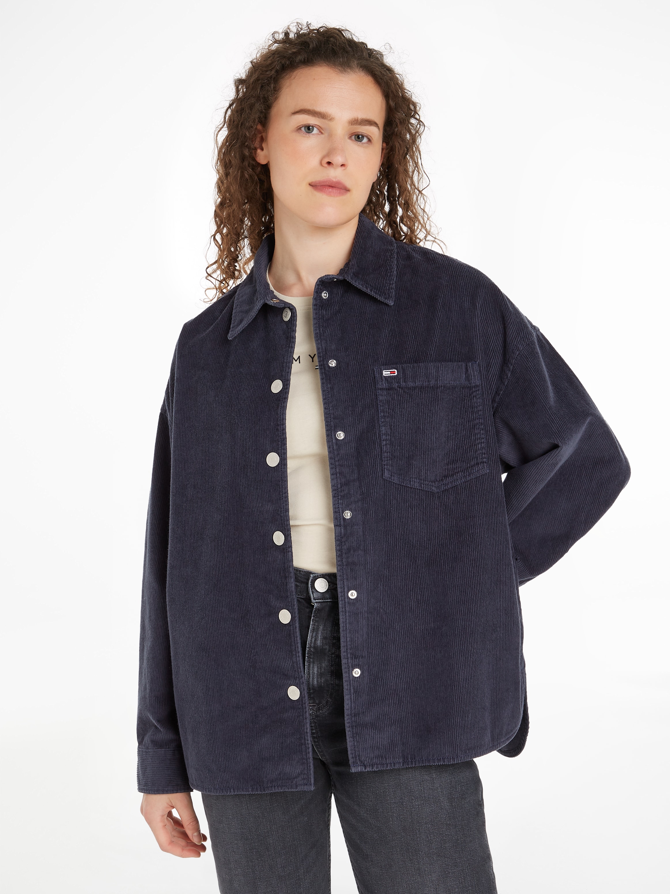 Hemdbluse »TJW WASHED CORD OVERSHIRT EXT«, aus Cord, modisches Overshirt