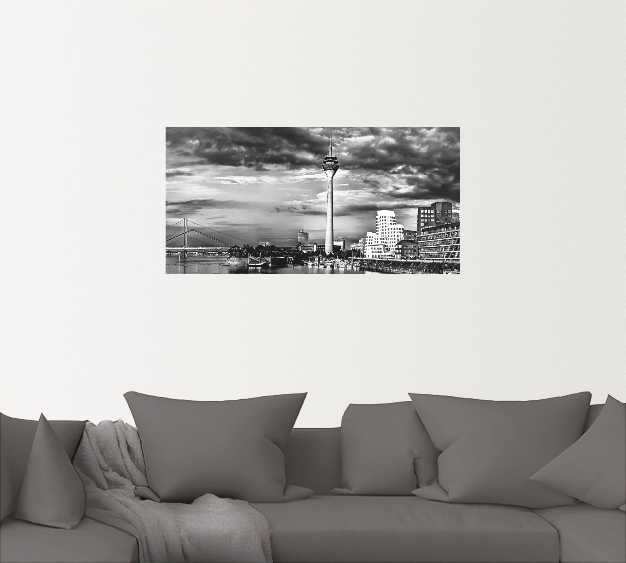 Artland Wandbild »Düsseldorf Collage Skyline 10«, Deutschland, (1 St.), als Leinwandbild, Wandaufkleber in verschied. Größen