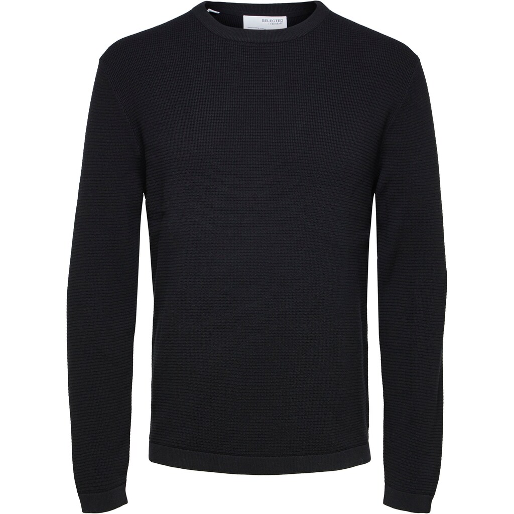 SELECTED HOMME Rundhalspullover »ROCKS KNIT CREW NECK«