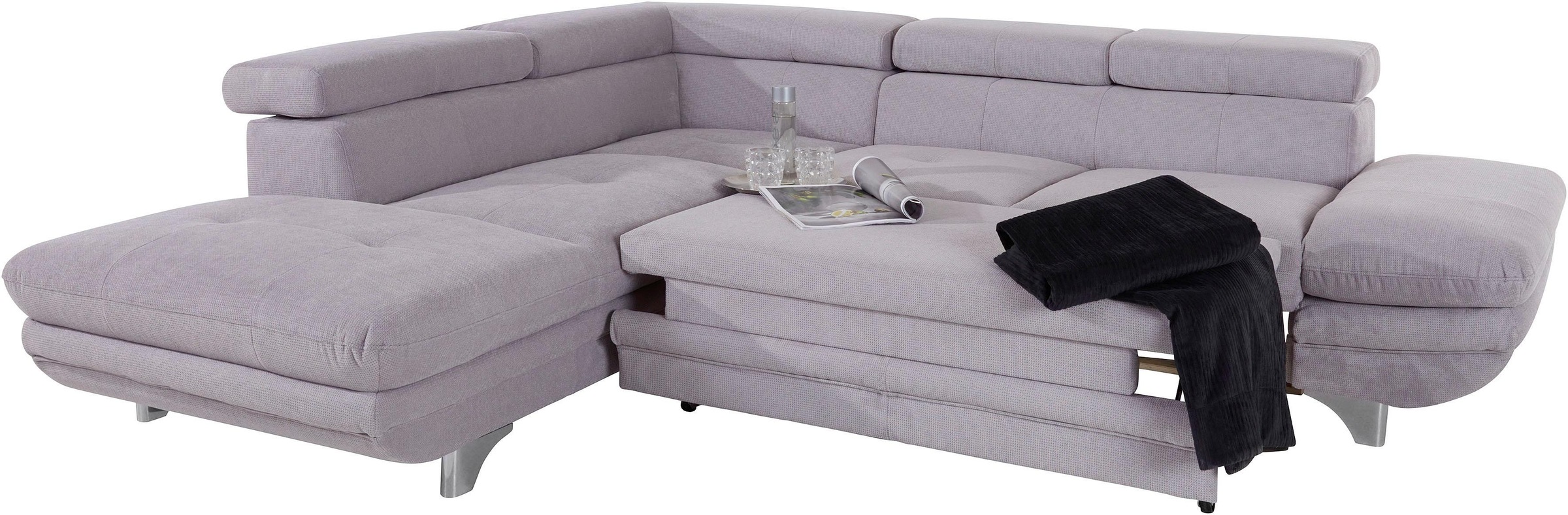 COTTA Ecksofa »Enterprise L-Form«, mit Arm- & Kopfteilverstellung, wahlweise mit Bettfunktion