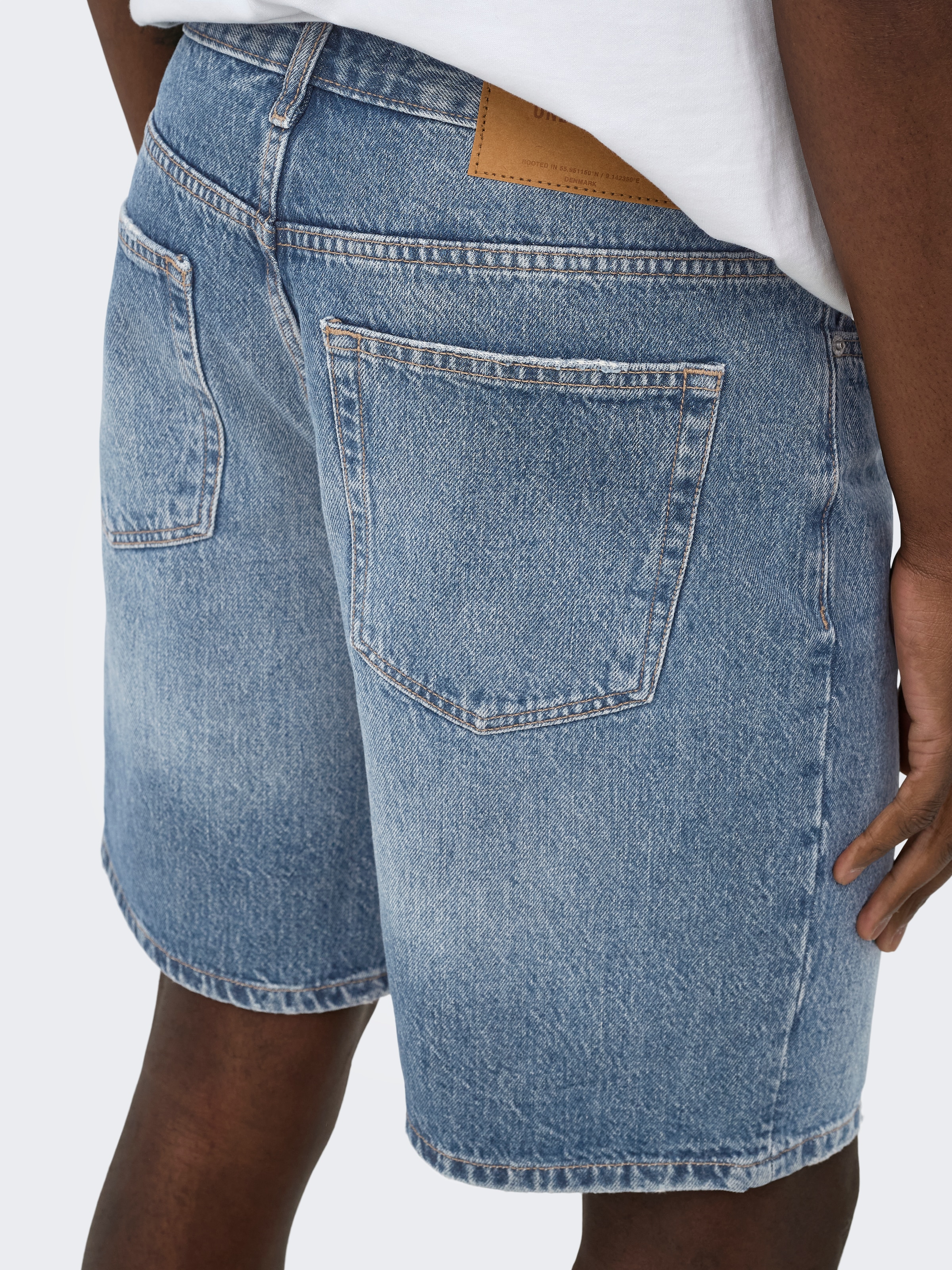 ONLY & SONS Jeansshorts »ONSEDGE MB GREEN 3227 TAI DNM SHORTS« Baumwolle, straight fit