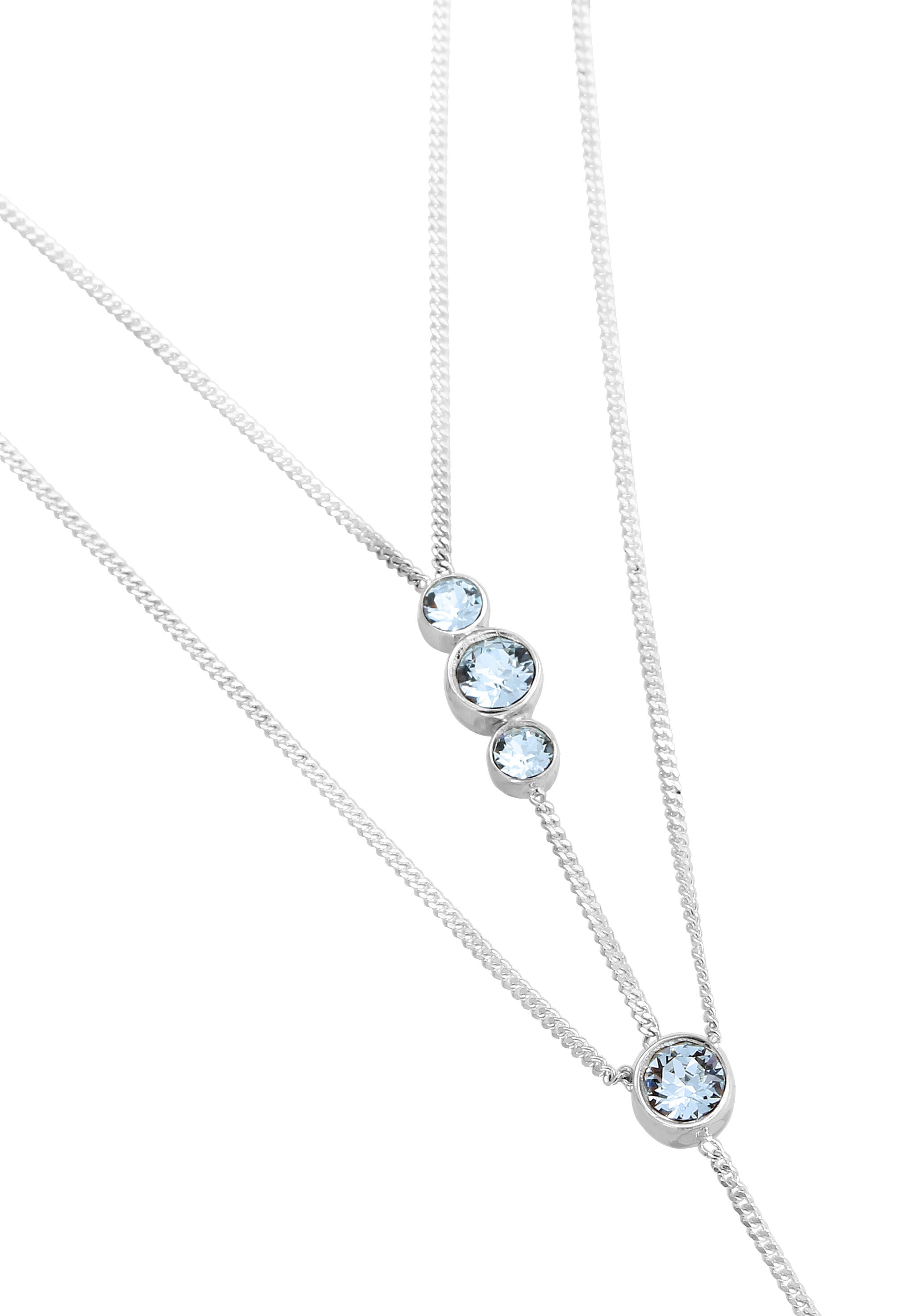 Elli Silberkette »Halskette Y-Kette Layer 925 Silber, mit Kristallen von Swarovski®«