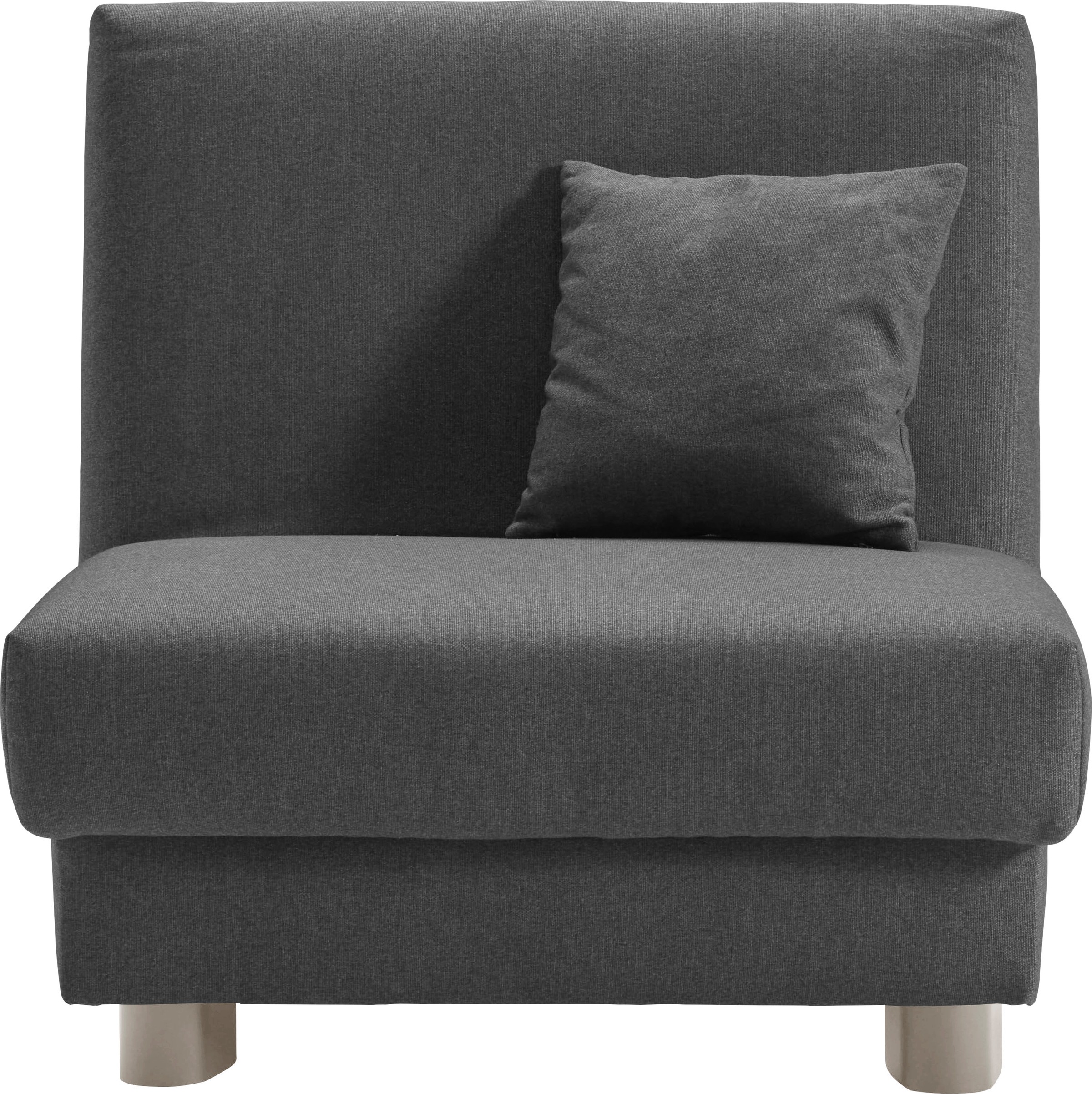 ell + ell Schlafsofa »Enny«, Liegefläche Breite 80 cm, Liegehöhe 40 cm, Füße alufarben, Rückenlehne