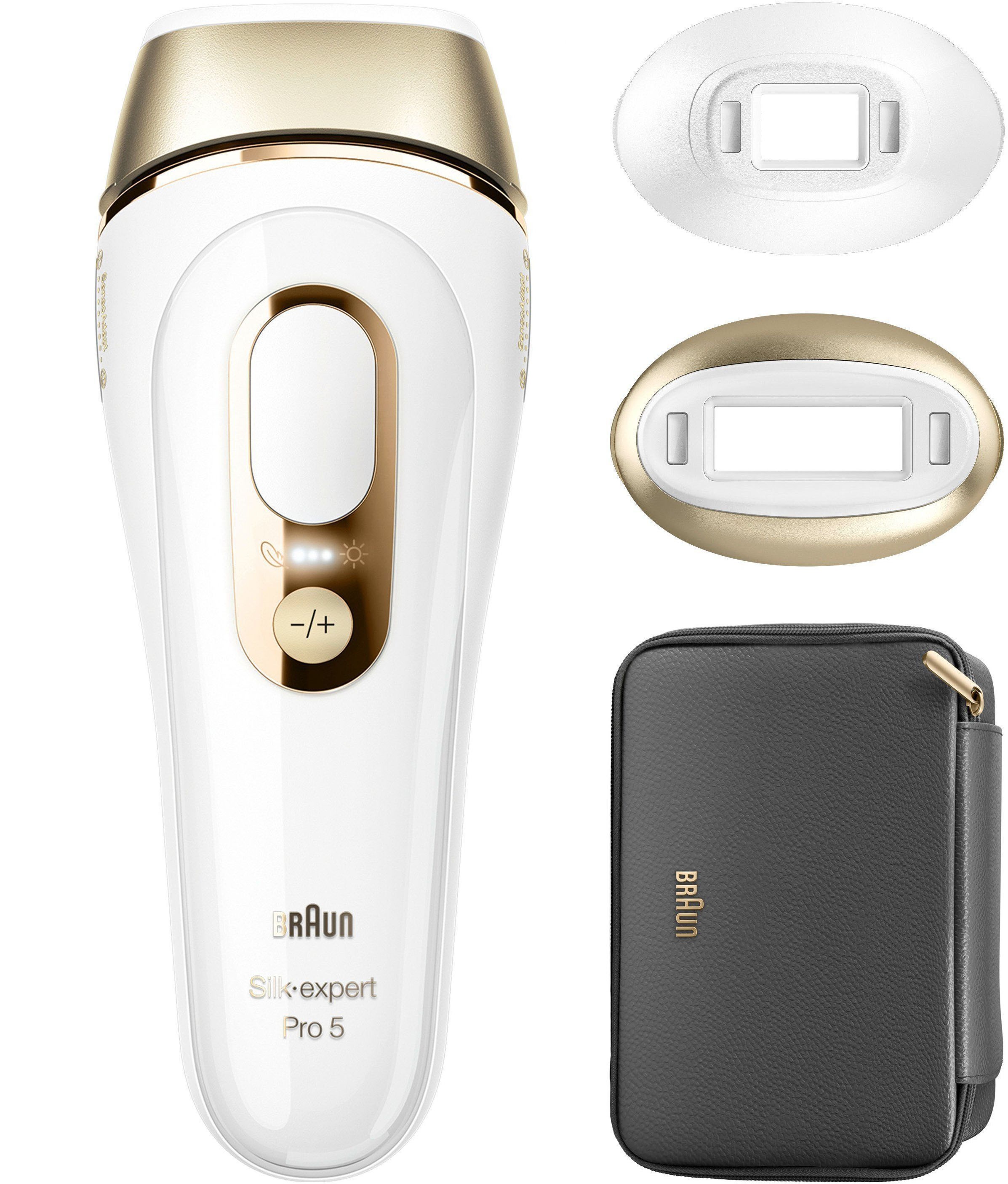 Braun IPL-Haarentferner »Silk·expert Pro 5 PL5140«, pro Minute bis zu 125 Lichtimpulse, 2 Aufsätze, mit Aufbewahrungstasche