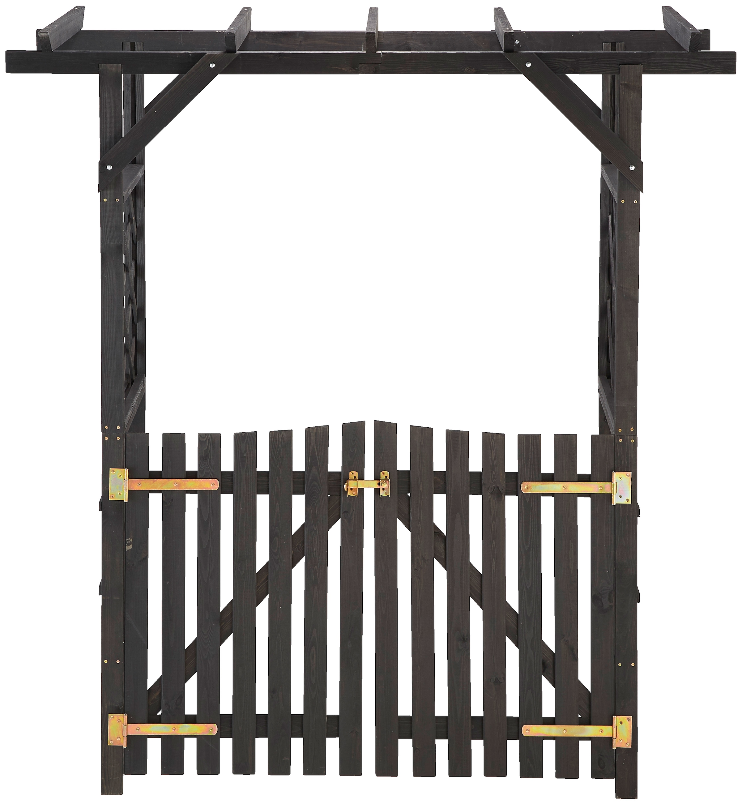 promadino Rosenbogen »Pergola Ben« BxTxH: 200x65x208 cm, mit Türen, anthrazit