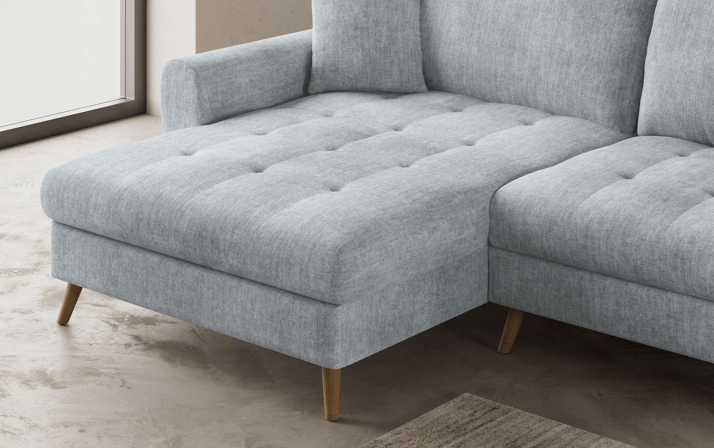 Mr. Couch Ecksofa »Blackburn II L-Form«, Wahlweise mit Kaltschaumpolsterung bis 140 kg belastbar