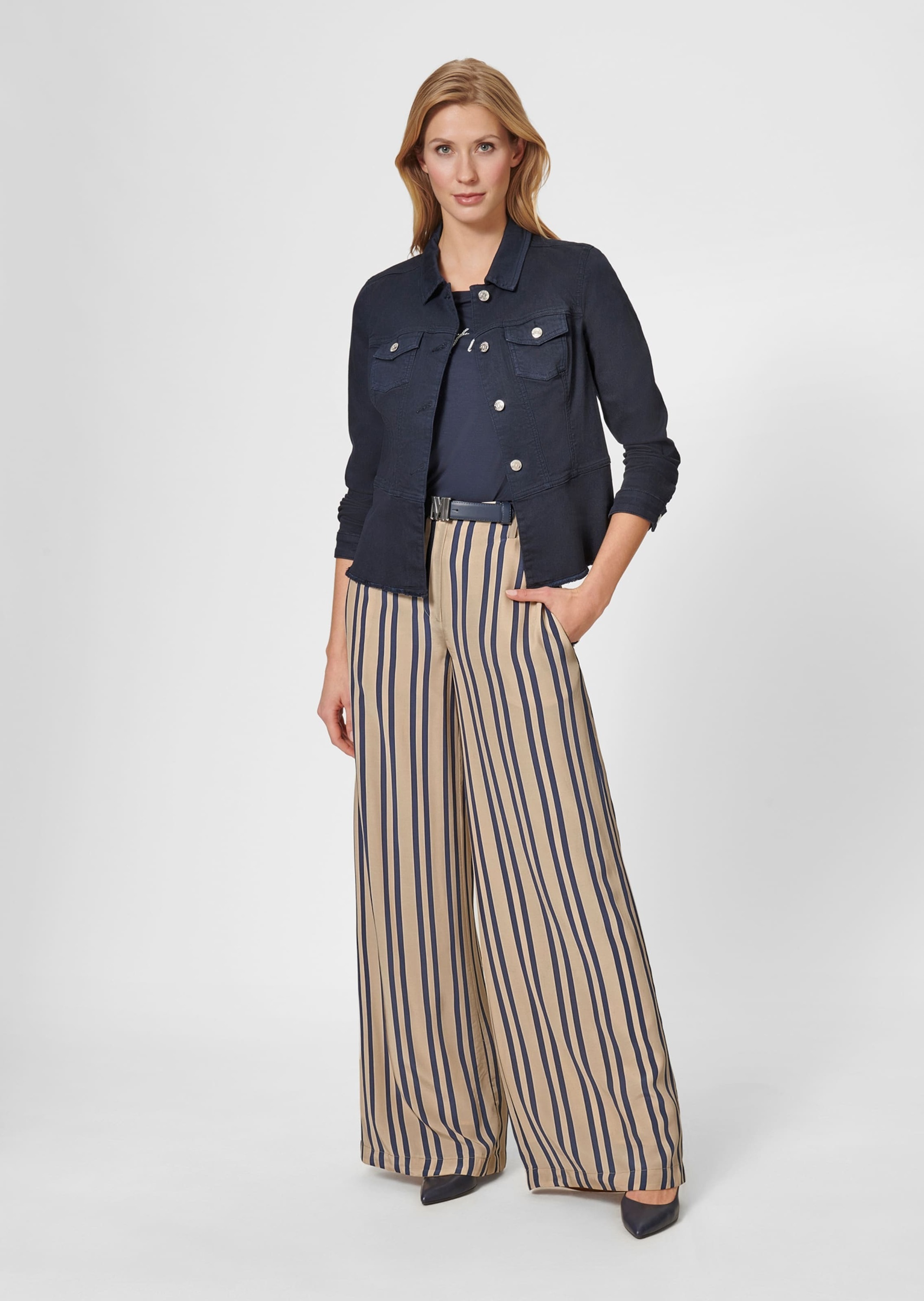 MADELEINE Palazzohose »Hose Weite Streifenhose«