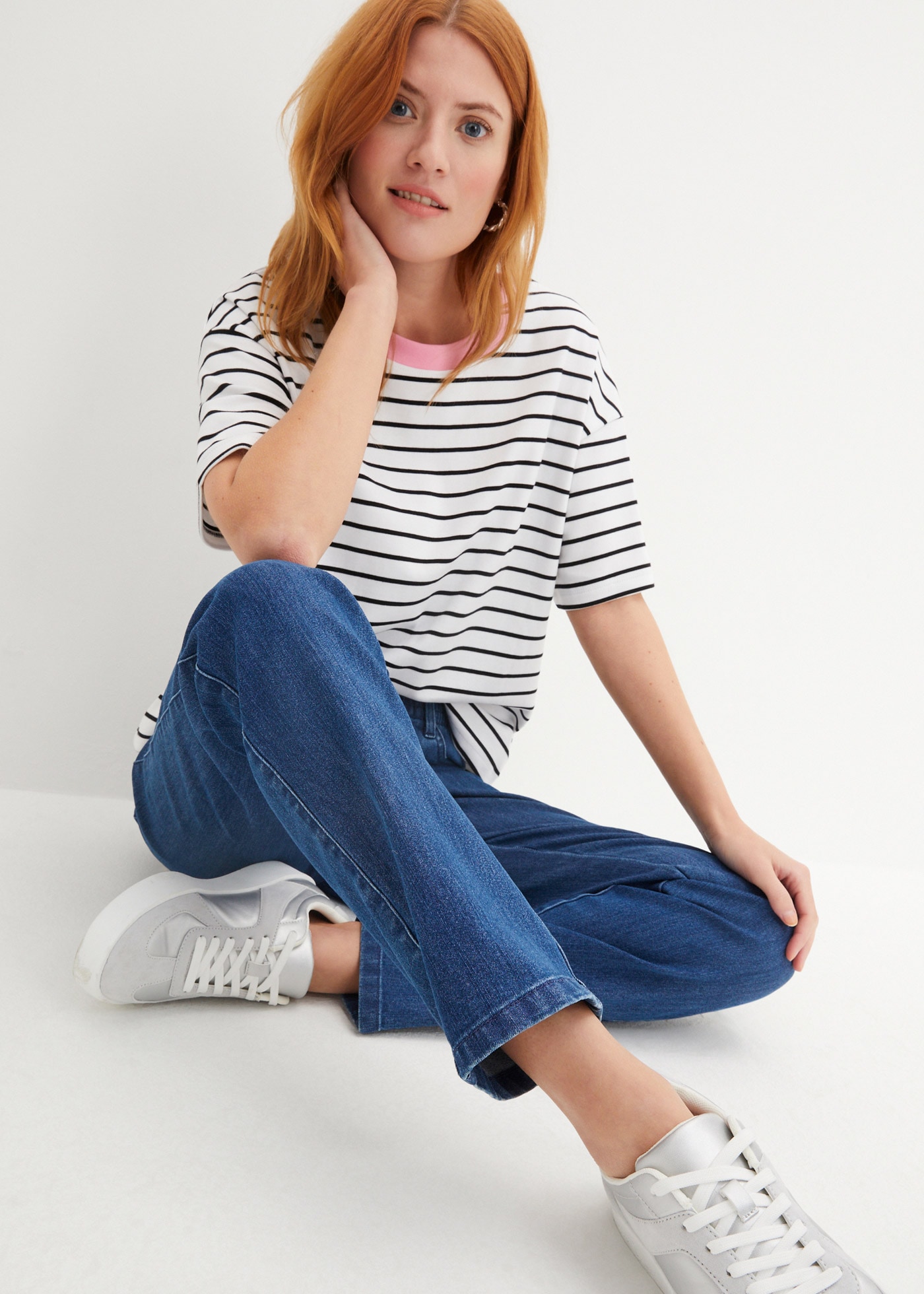 bonprix Stretch-Hose  mit elastischem Gummibund, Regular Fit, schmale Beinform