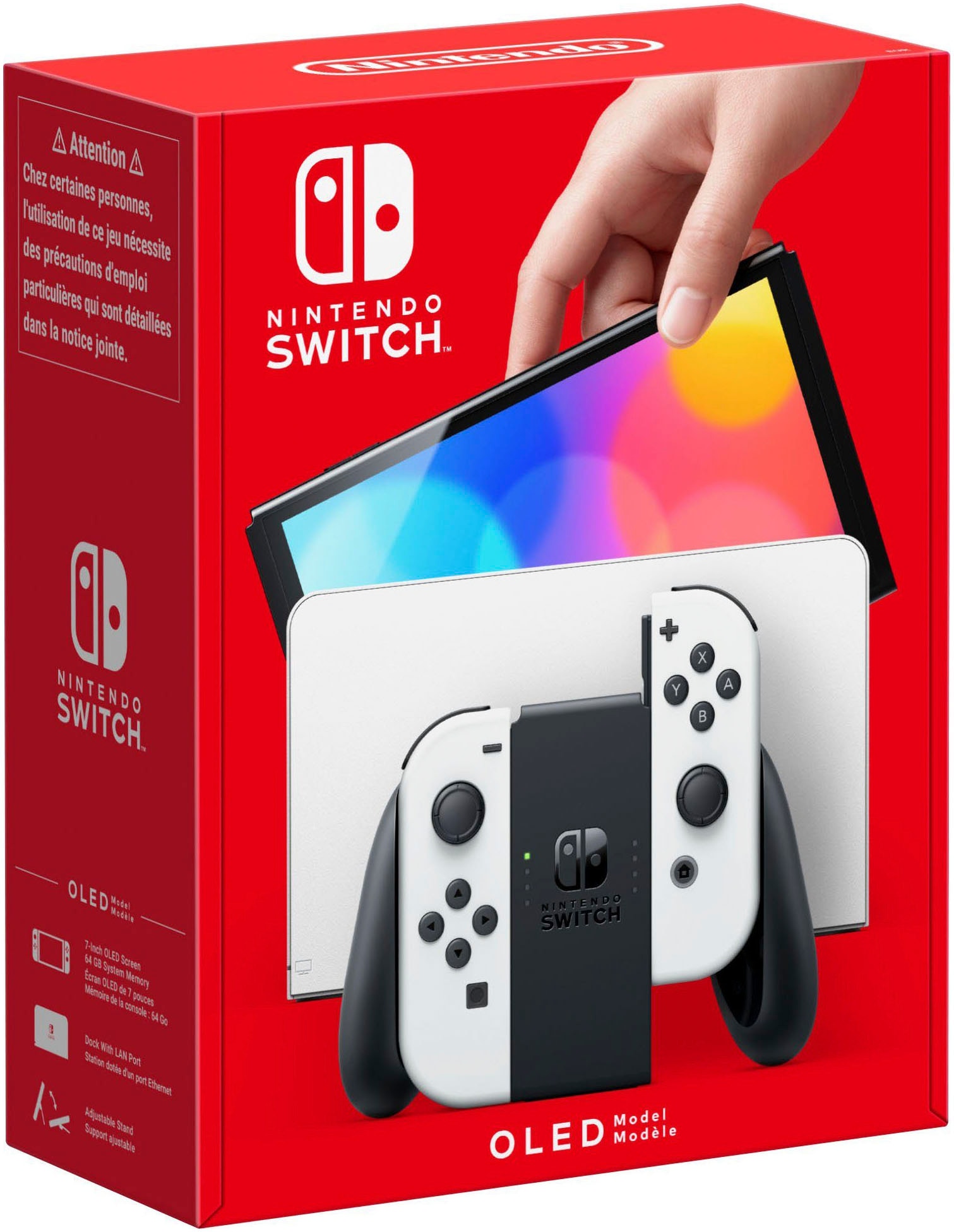 Nintendo Switch Spielekonsole, OLED-Modell + Schutzfolie & Tasche