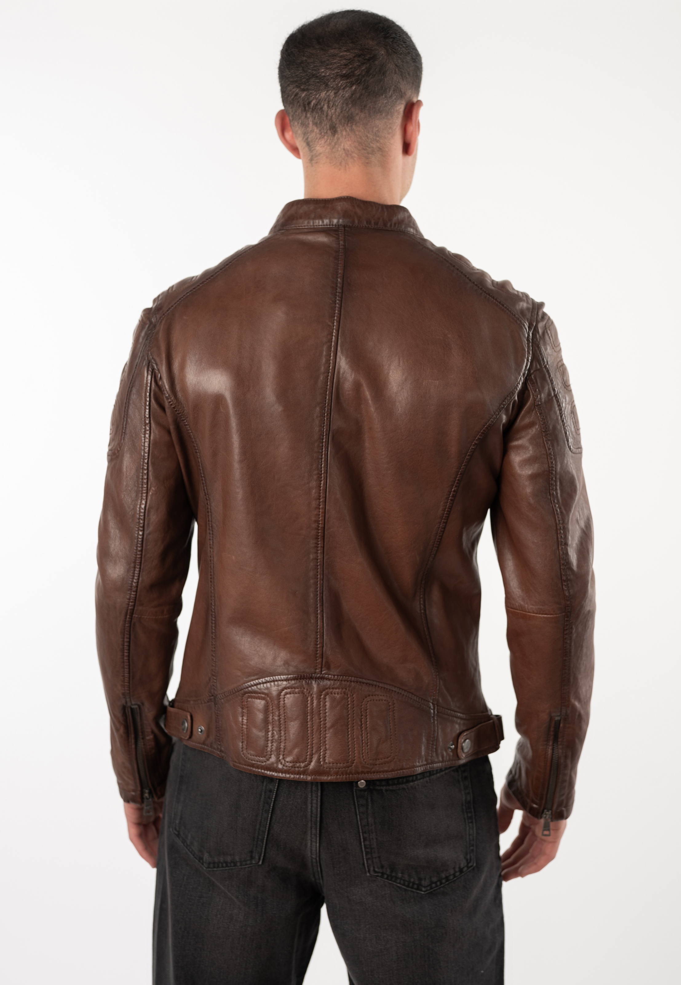 Mauritius Lederjacke »MMDreeser« mit betonter Schulterpartie, Regular Fit