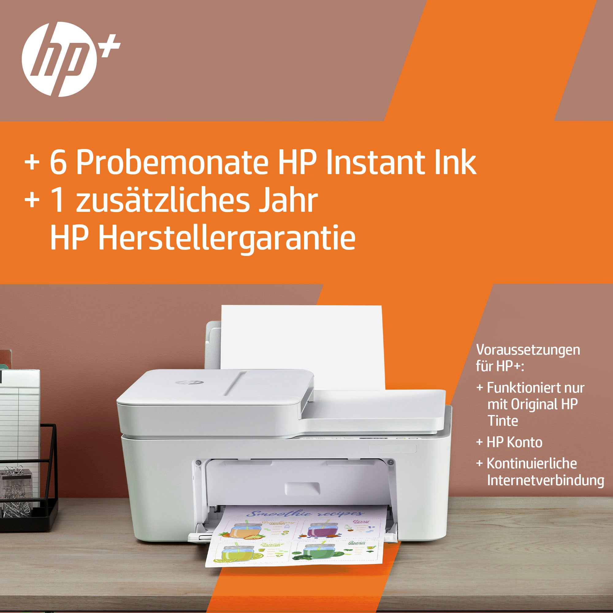 HP Multifunktionsdrucker »DeskJet 4120e All in one Drucker«, 6 Monate gratis Drucken mit HP Instant Ink inklusive