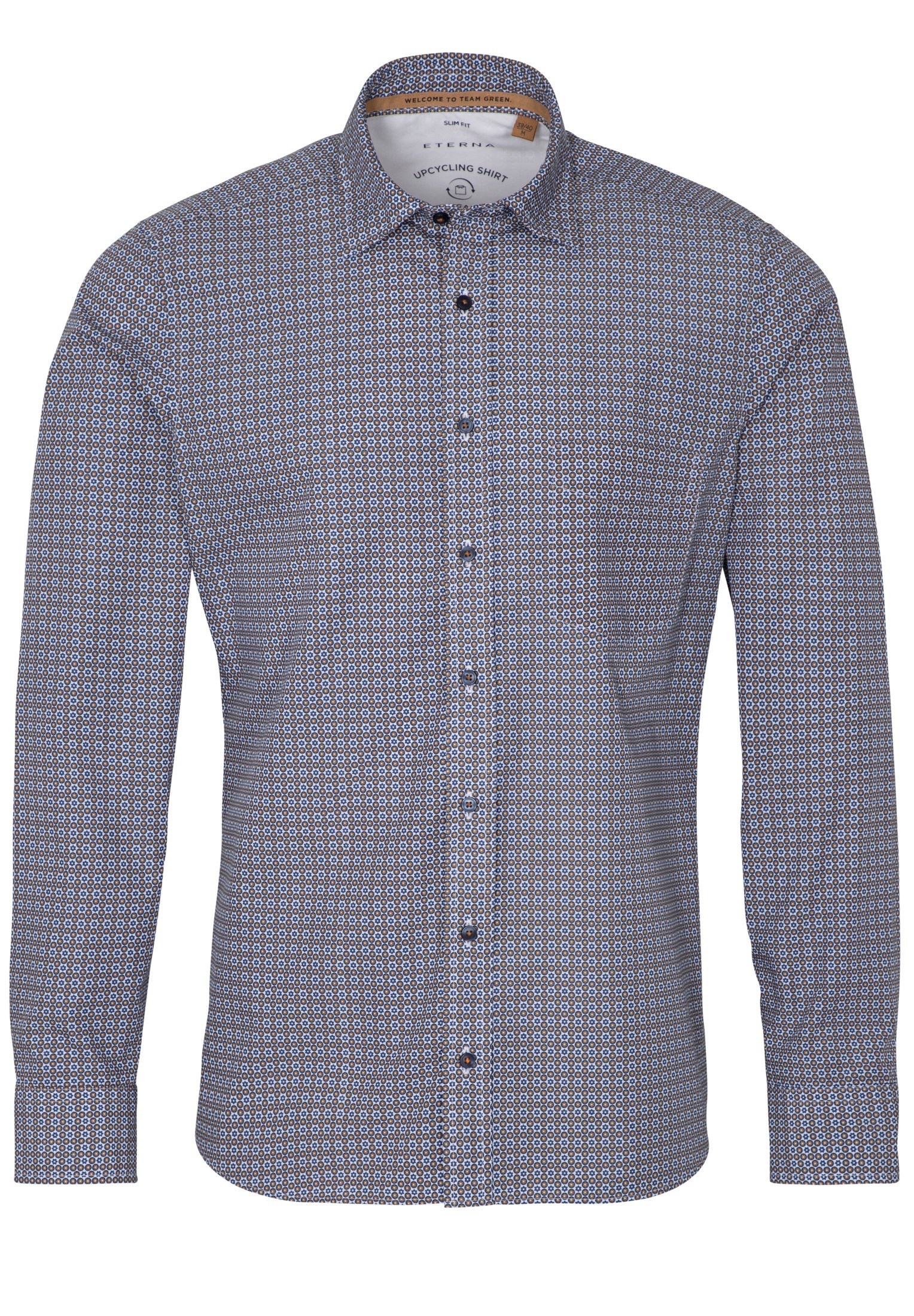 Eterna Langarmhemd »SLIM FIT« EASY IRON (bügelleicht)