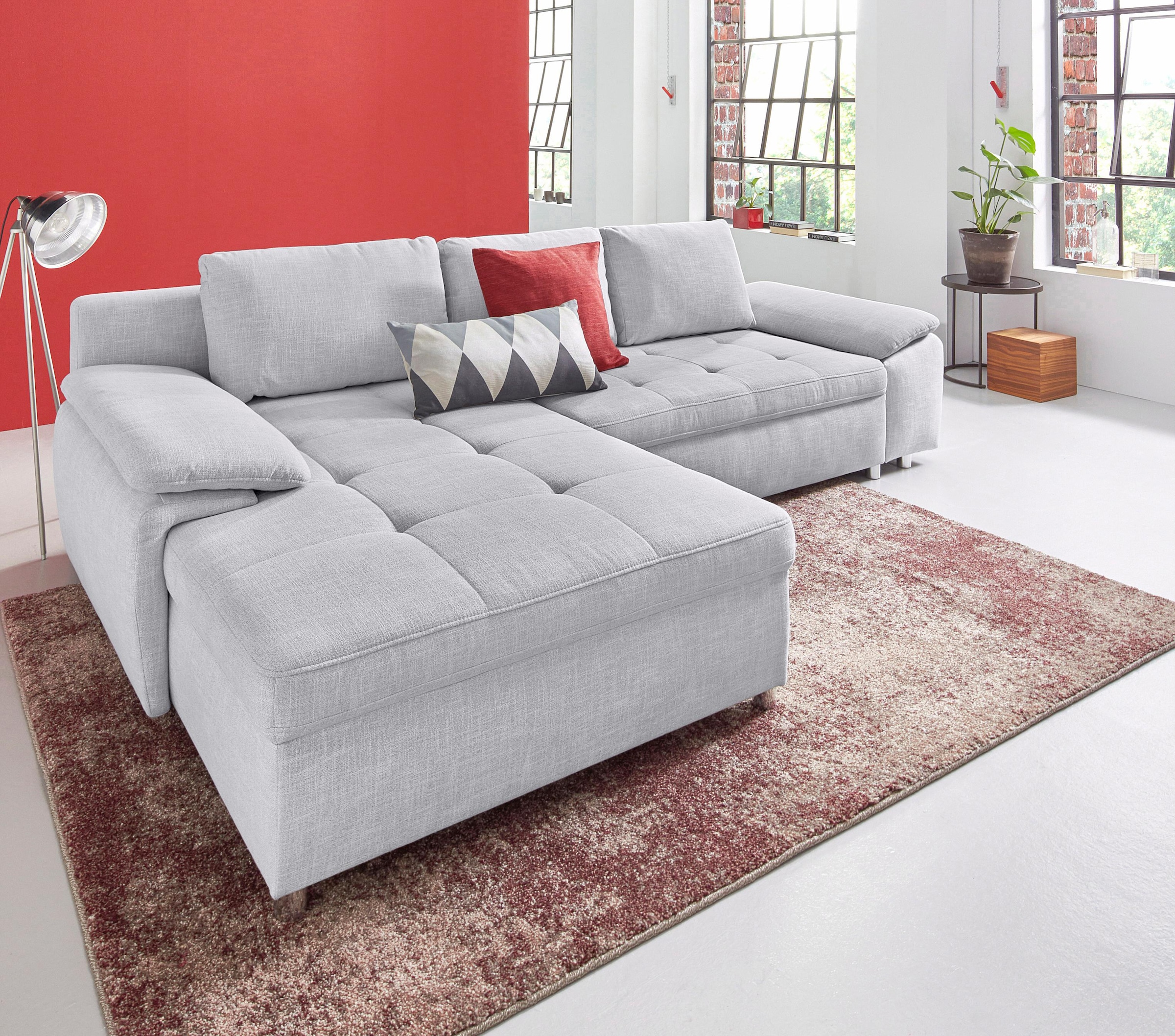 sit&more Ecksofa »Labene L-Form«, wahlweise mit Bettfunktion und Bettkasten, auch als XXL-Variante