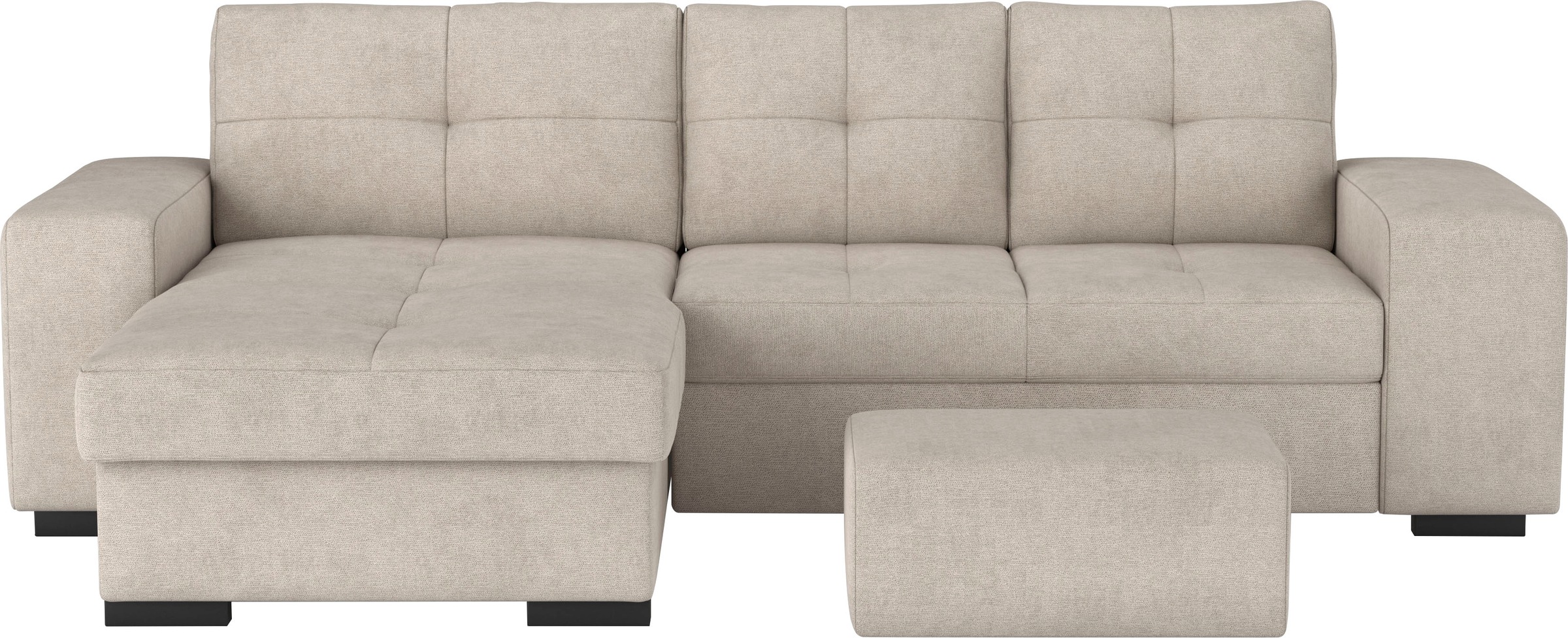 COTTA Ecksofa »Mattina L-Form«, mit Hocker, wahlweise mit Bettfunktion & Bettkasten