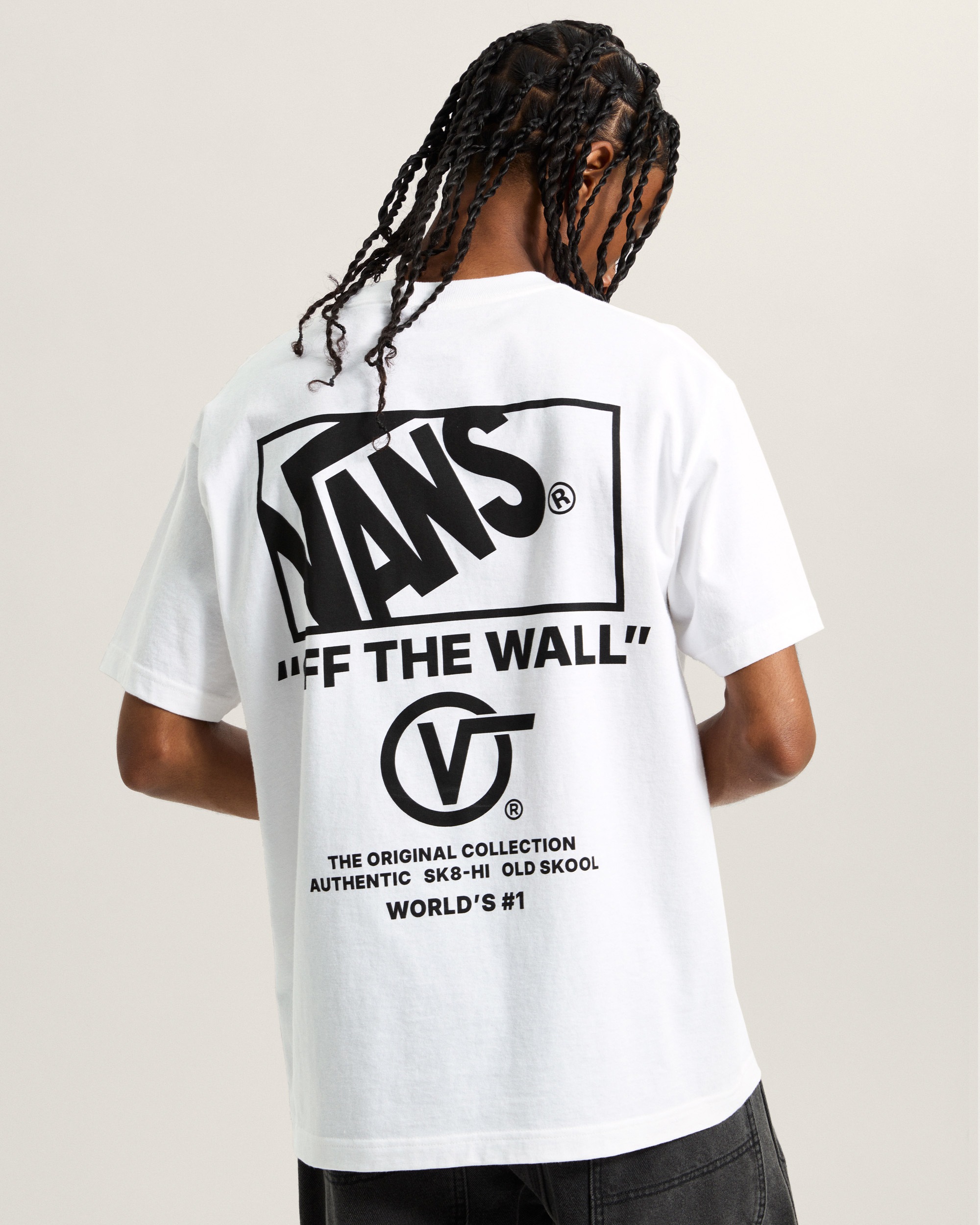 Vans T-Shirt »Stacked Hi SS Tee« Kurzarm, für Erwachsene, aus Baumwolle, mit Front- und Rückendruck