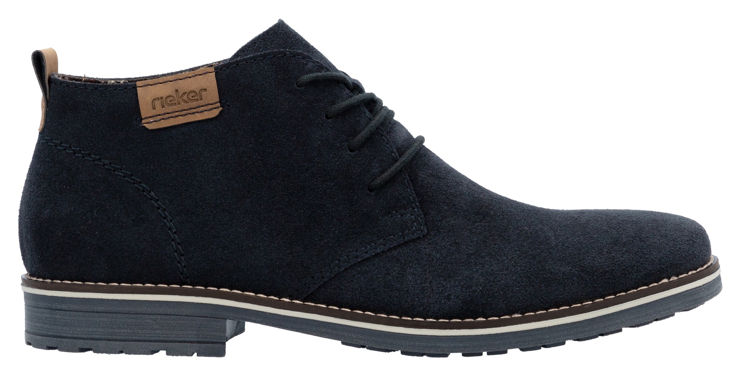 Rieker Schnürstiefelette  mit kariertem Innenfutter