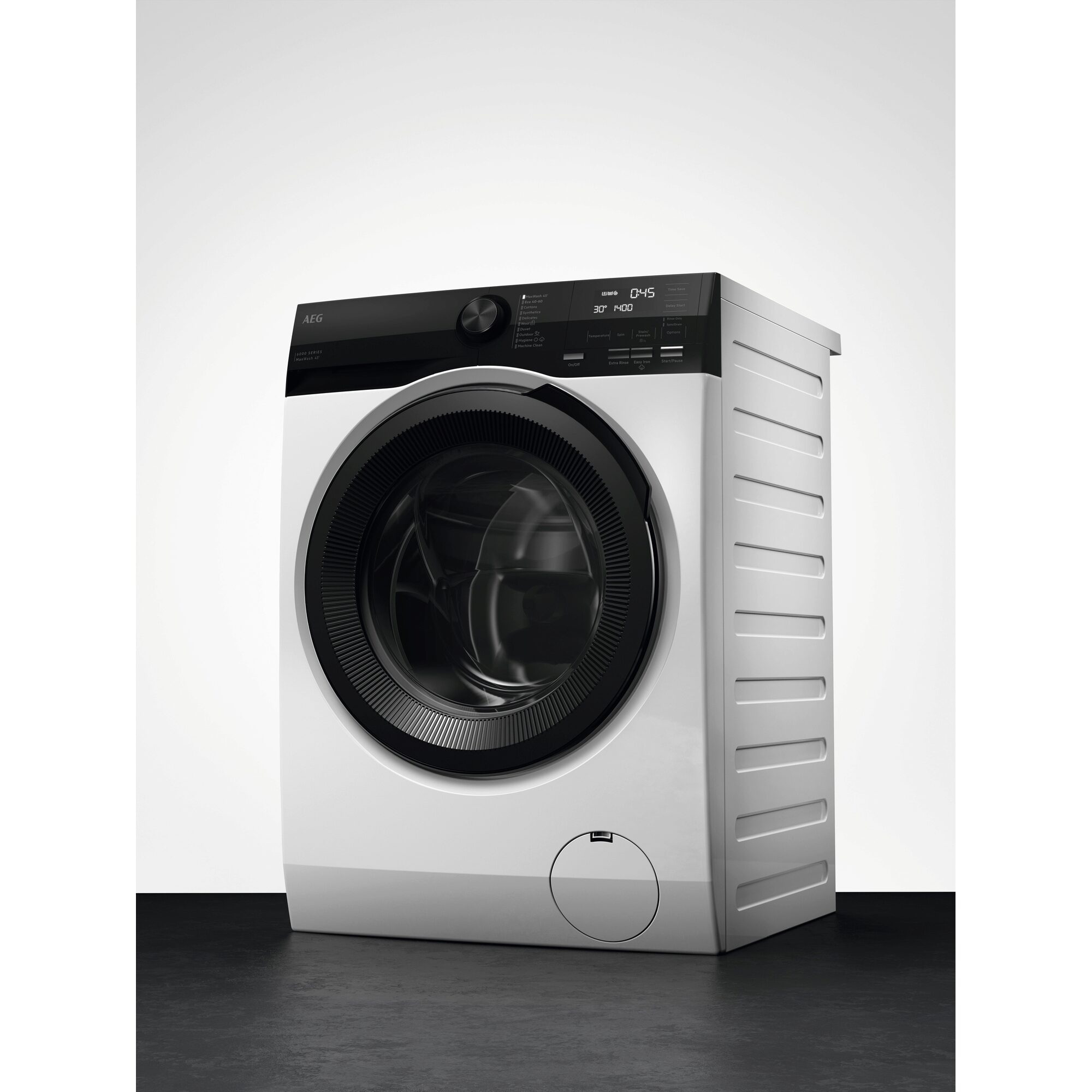 AEG Waschmaschine 6000 »LR6EE49FL« 9 kg 1400 U/min Volle Ladung in 45 Min. – sauber dank KI WashAssist, auch mit PODS