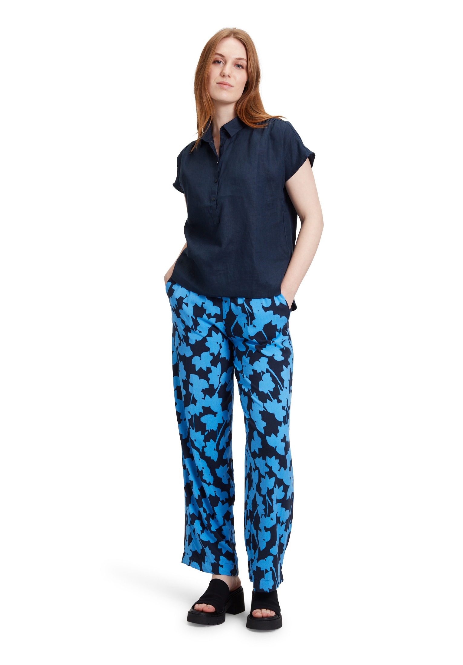 Betty&Co Schlupfhose »Schlupfhose mit Bindegürtel«
