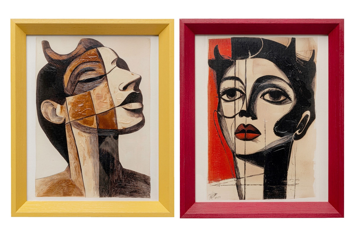 Kare Design Bild mit Rahmen »Gerahmtes Bild Portrait Modernism 22x27cm« Set, 2, 2 Stk. tlg.