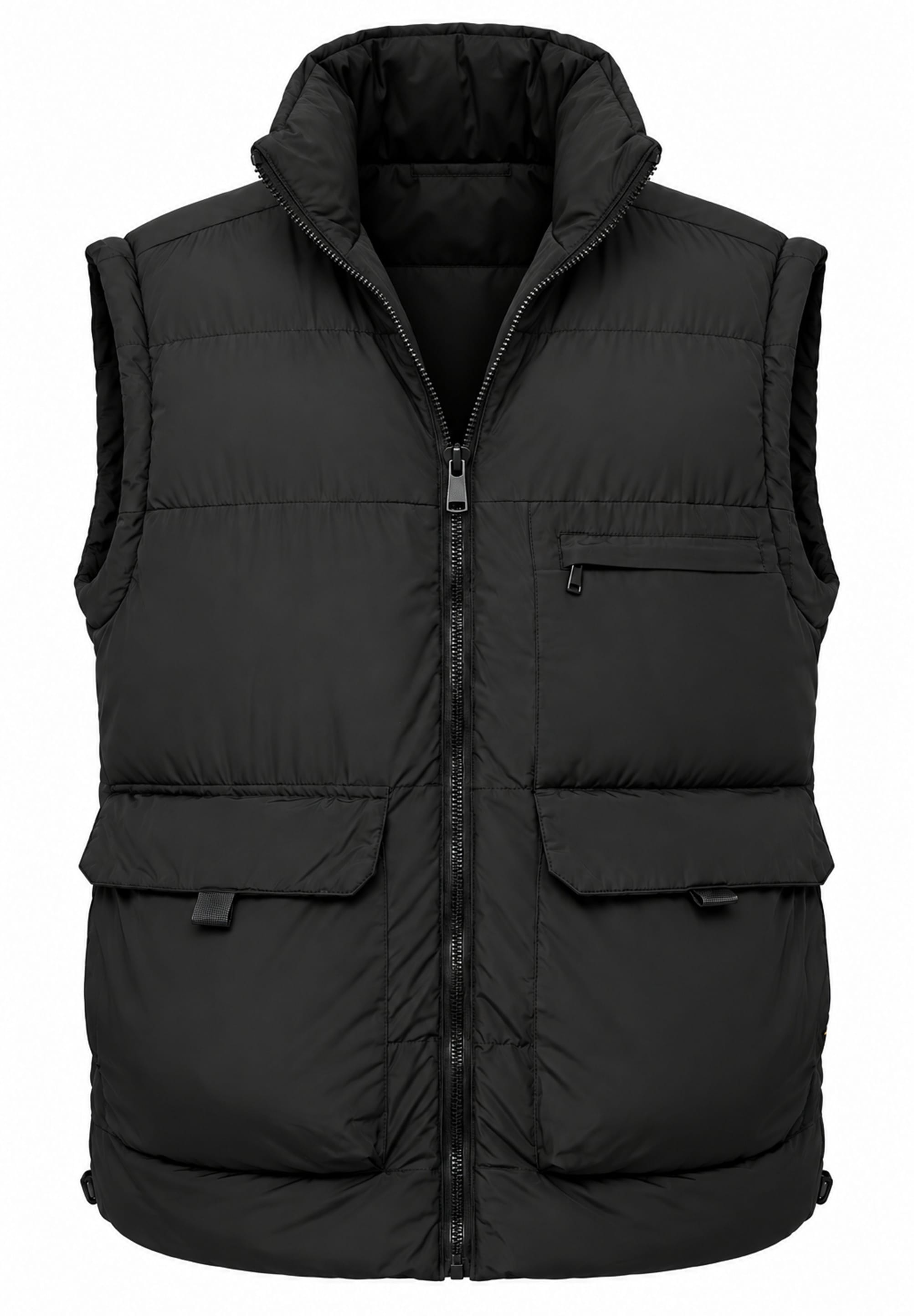 SOULSTAR Steppjacke »Winterjacke mit Stehkragen - Pufferjacke für Männer« ohne Kapuze Herren Outdoor Jacke für den Winter mit abnehmbaren Ärmeln