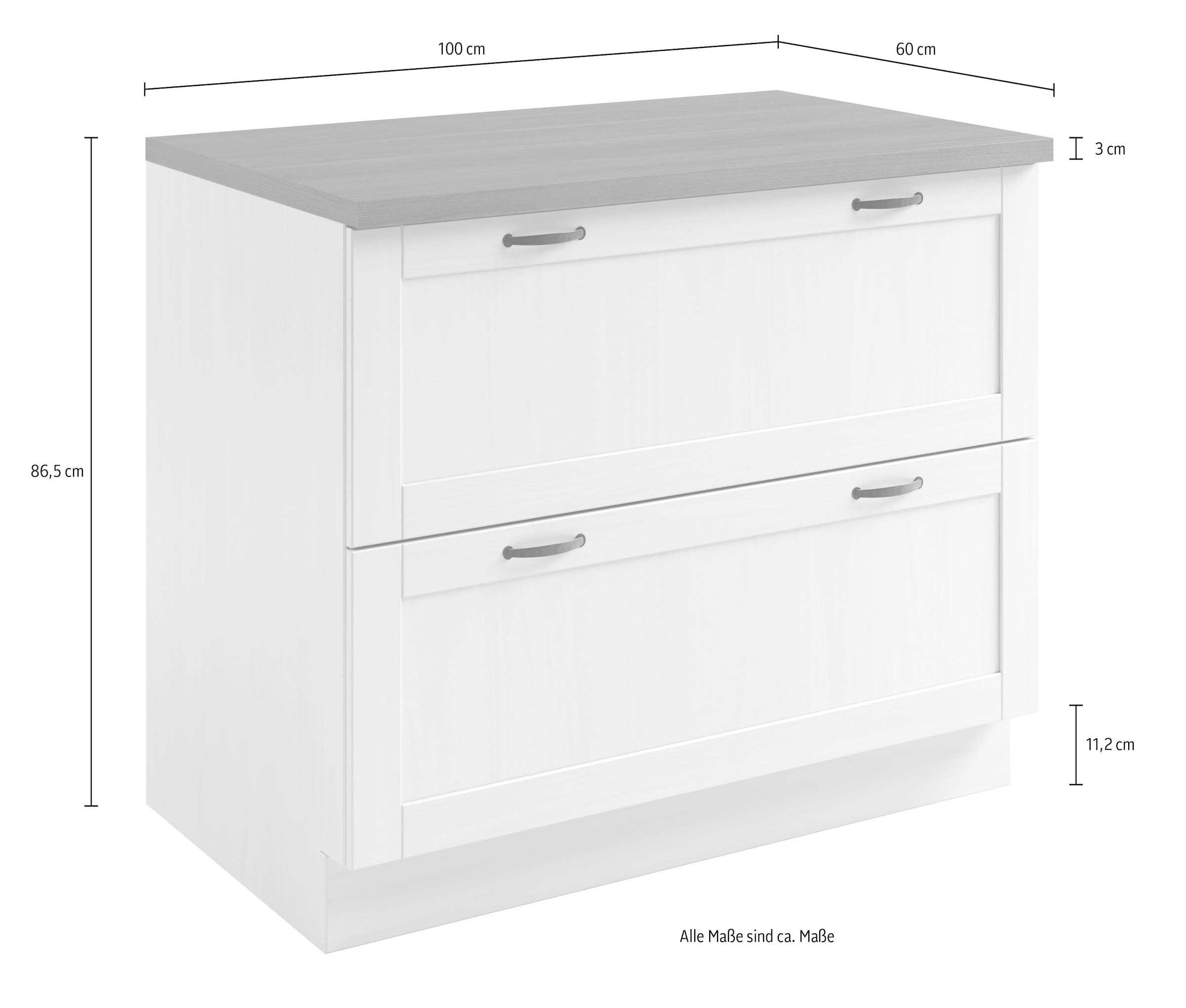 Home affaire Unterschrank »Teramo« Breite 100 cm, 2 Schubkästen