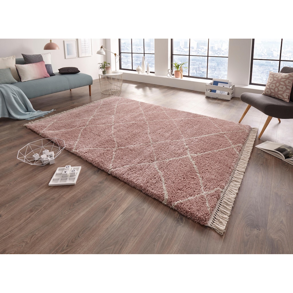 freundin Home Collection Hochflor-Teppich »Primrose«, rechteckig