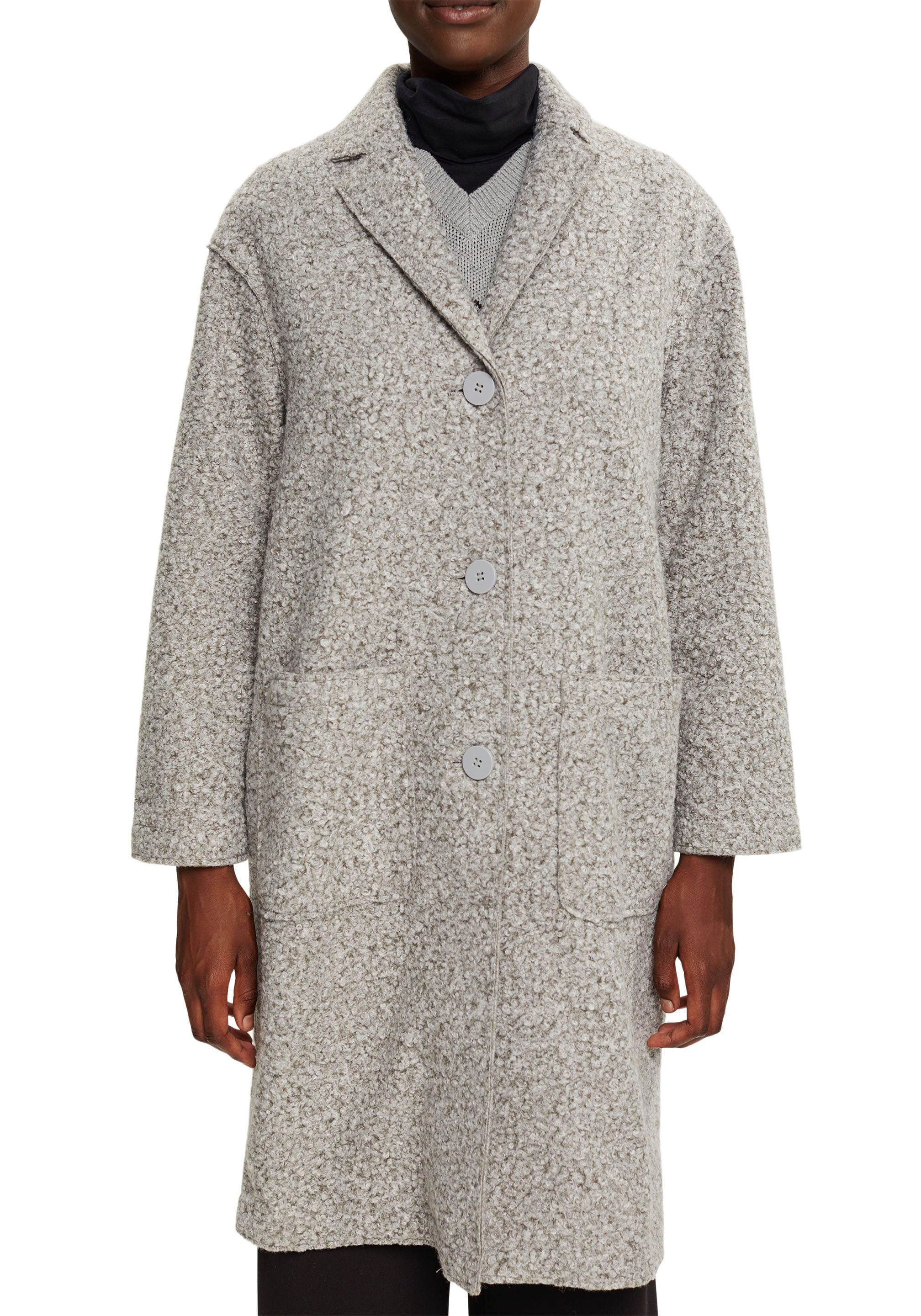 Esprit Collection Wollmantel mit überschnittenen Schultern