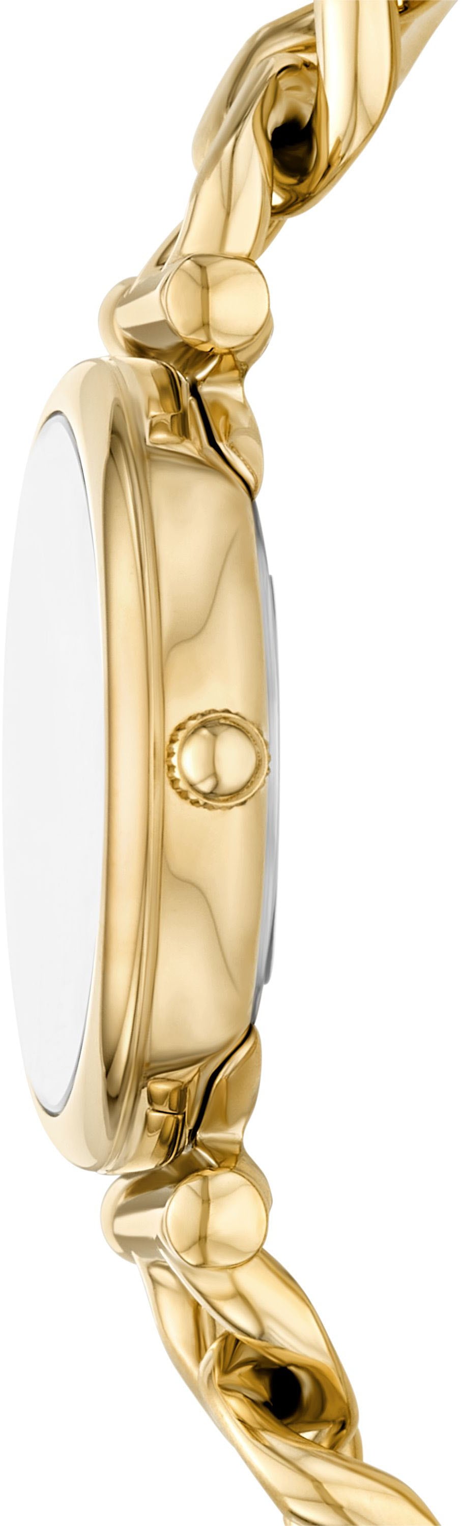 Fossil Quarzuhr »CARLIE MINI«, (Set, 2 tlg., mit Armband), Armbanduhr, Damenuhr, Edelstahlarmband, Ideal auch als Geschenk