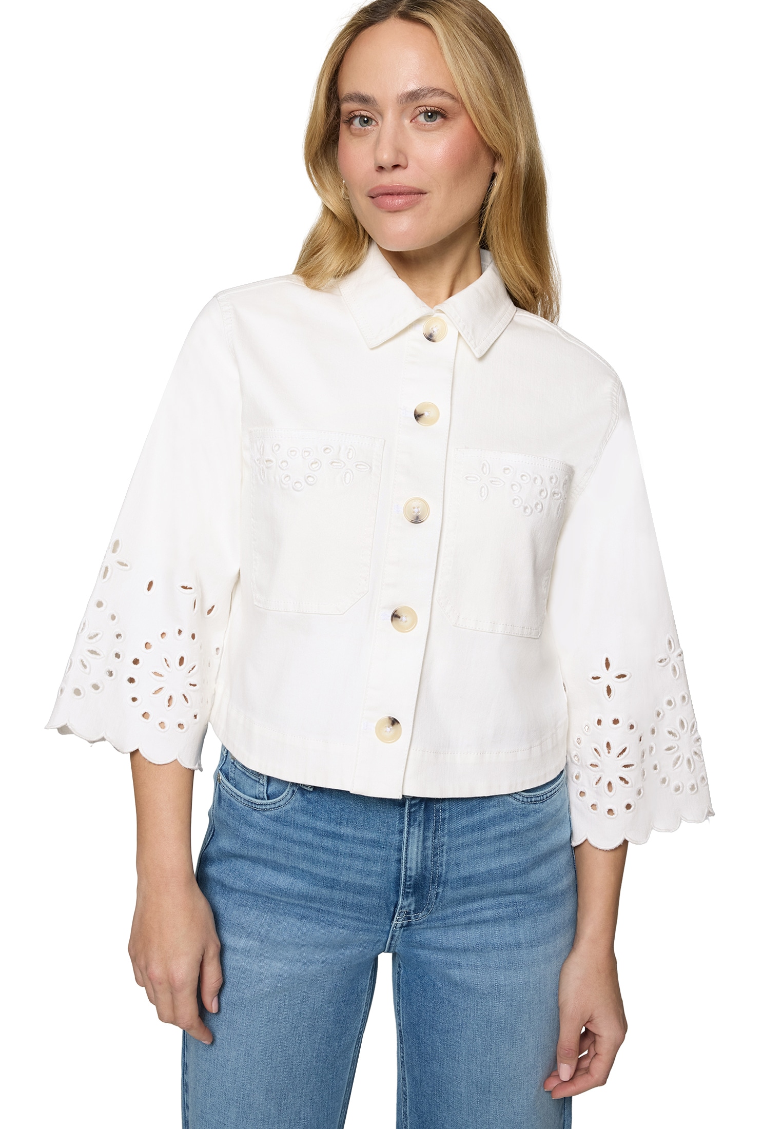 Zero Jackenblazer »Blazer-Jacke mit Lochmuster«
