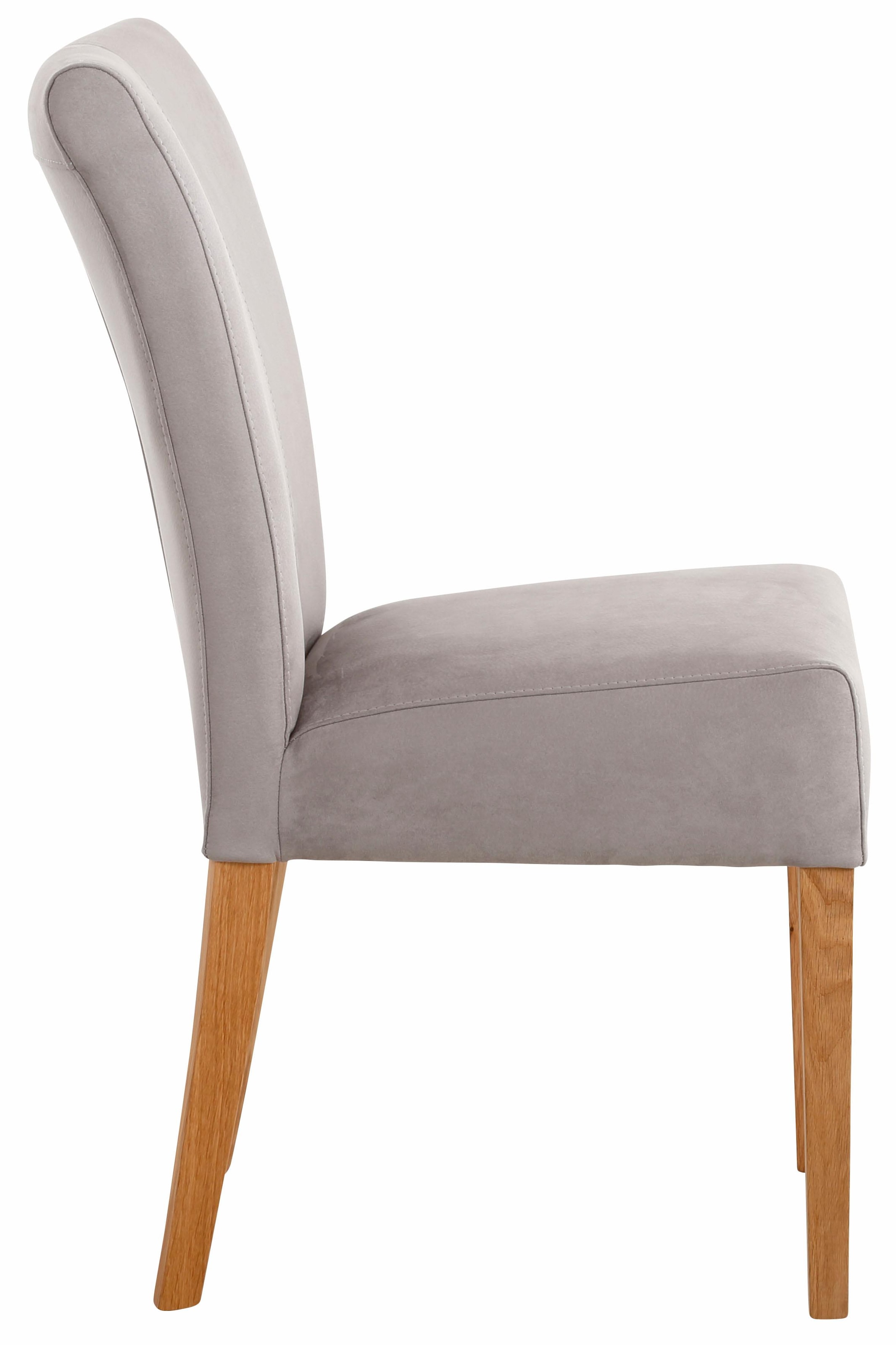 Home affaire Esszimmerstuhl »Queen Polsterstuhl BESTSELLER«, (Set), 6 St., Luxus-Microfaser, verschiedene Bezüge, Gestell Massivholz