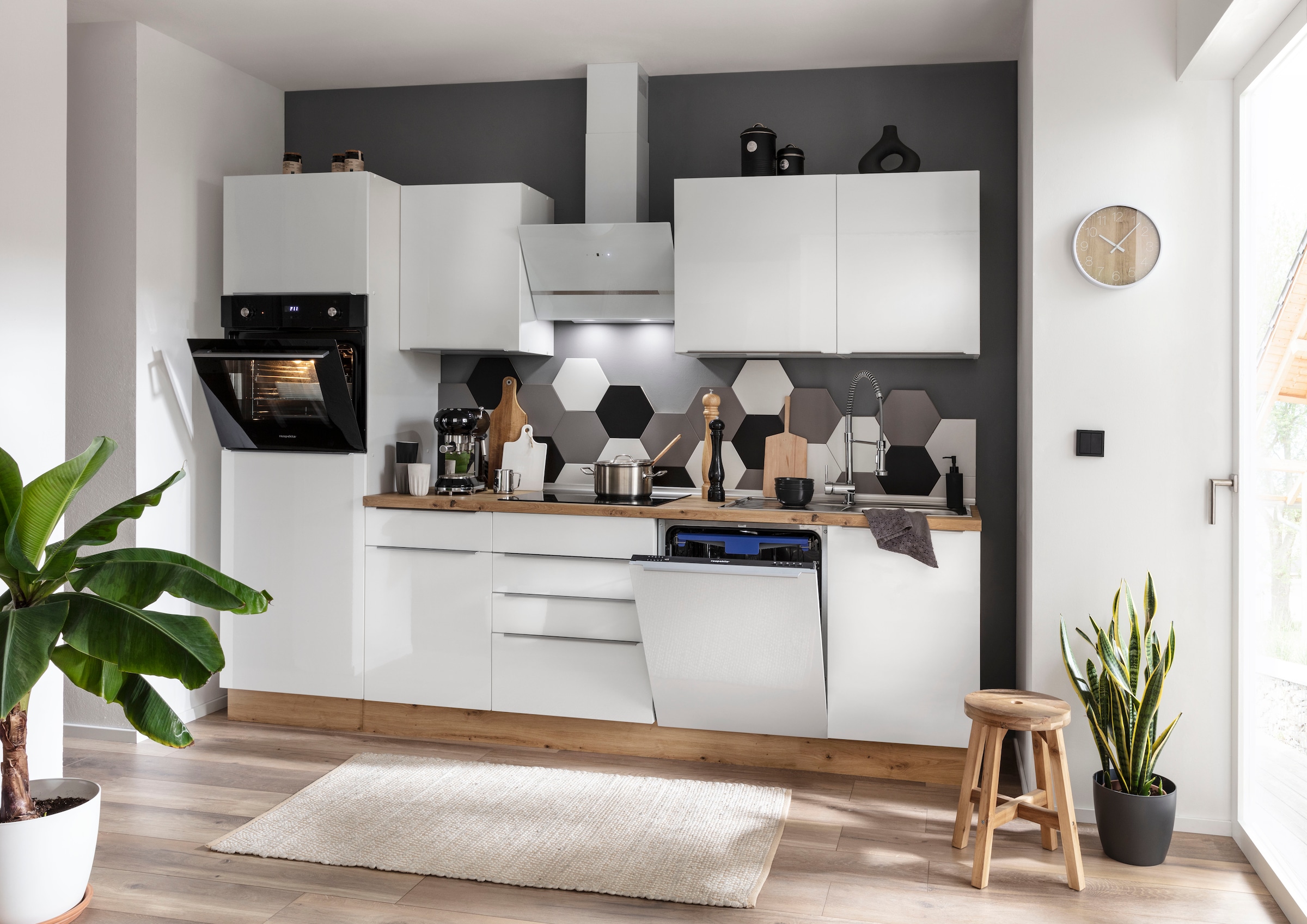»Safado Serie 280 Küchenzeile Ausstattung aus wie hochwertige der auf cm kaufen Funktion, Marleen«, Raten RESPEKTA Close Breite Soft