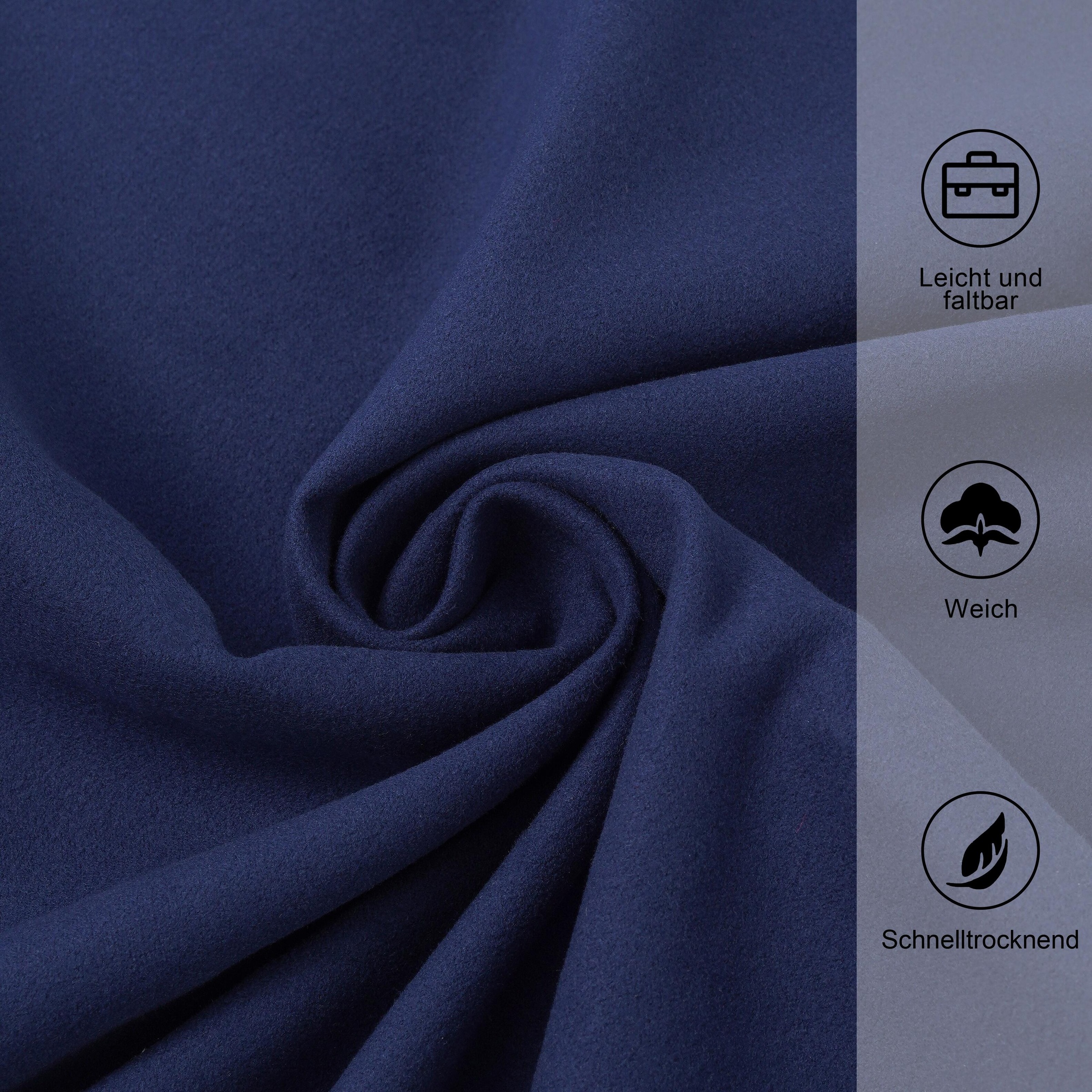 OTTO home Handtücher »Leoa, diverse Größen, Sporthandtuch, Reisehandtuch, Strandtuch« sehr leicht, kompakt, schnelltrocknend, Mikrofaser mit Kontrastnaht