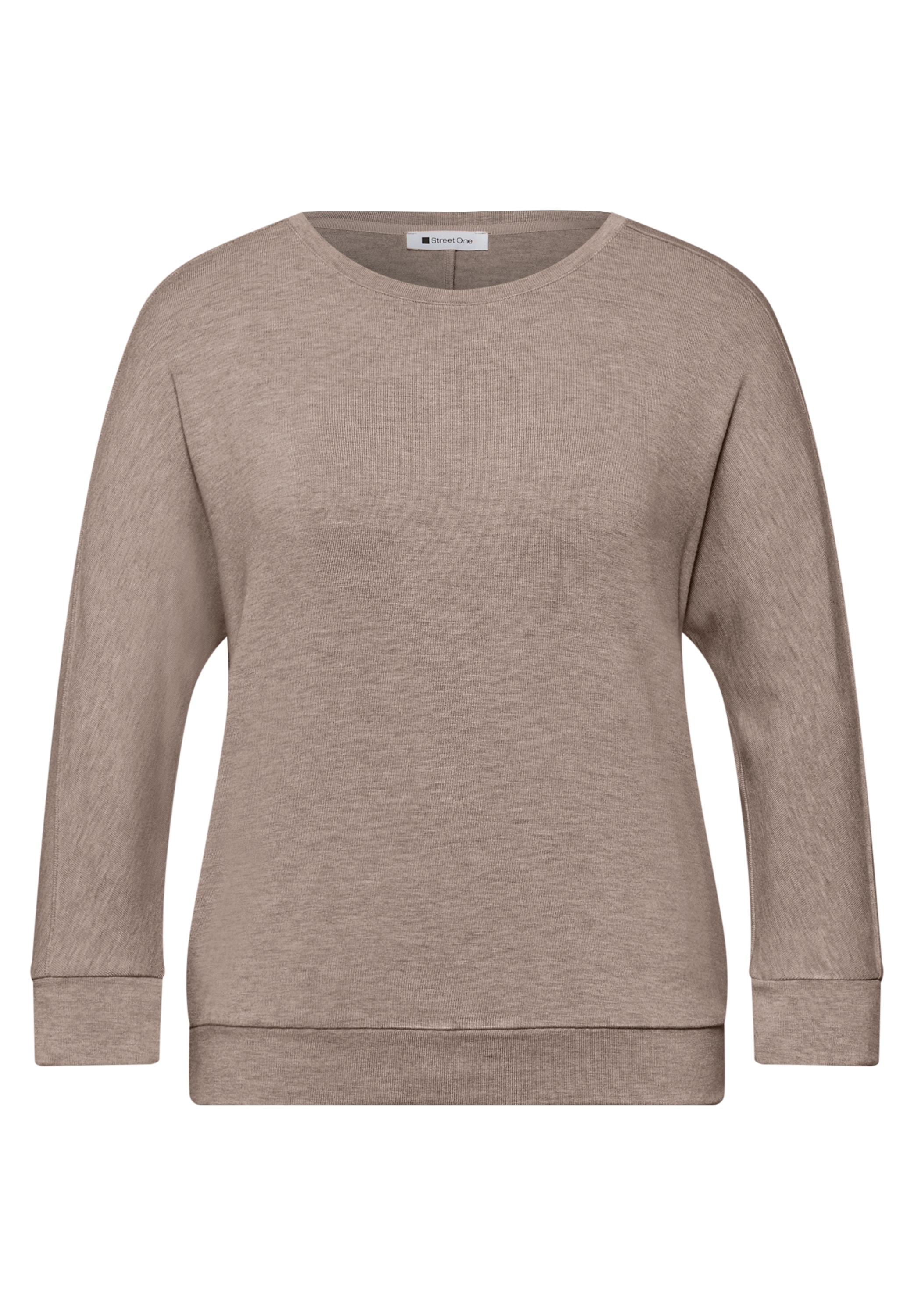 STREET ONE 3/4-Arm-Shirt im Melange-Look