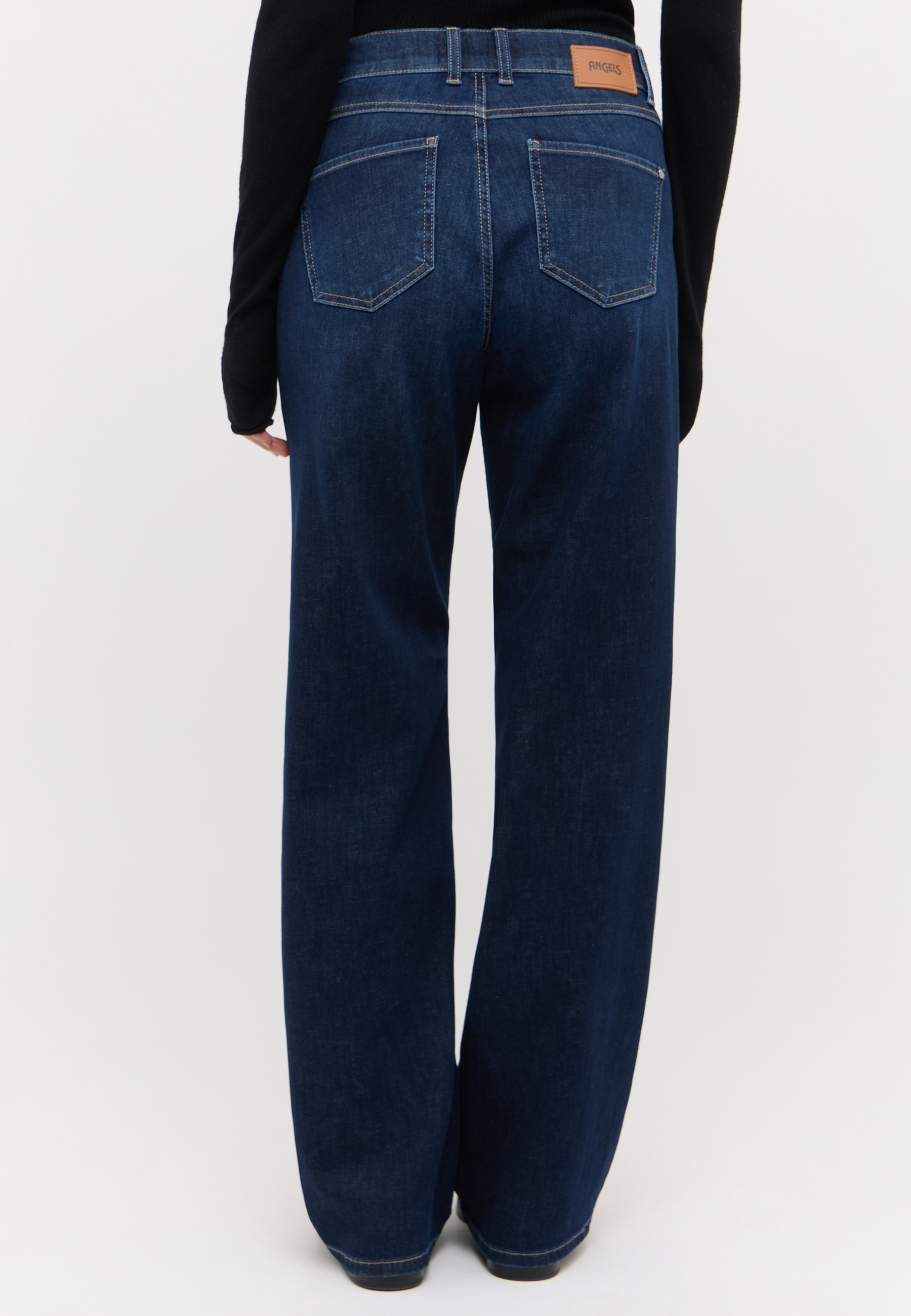 ANGELS Gerade Jeans »LIZ GLORY« Wide Leg, mit Schmuckelementen an den Vordertaschen