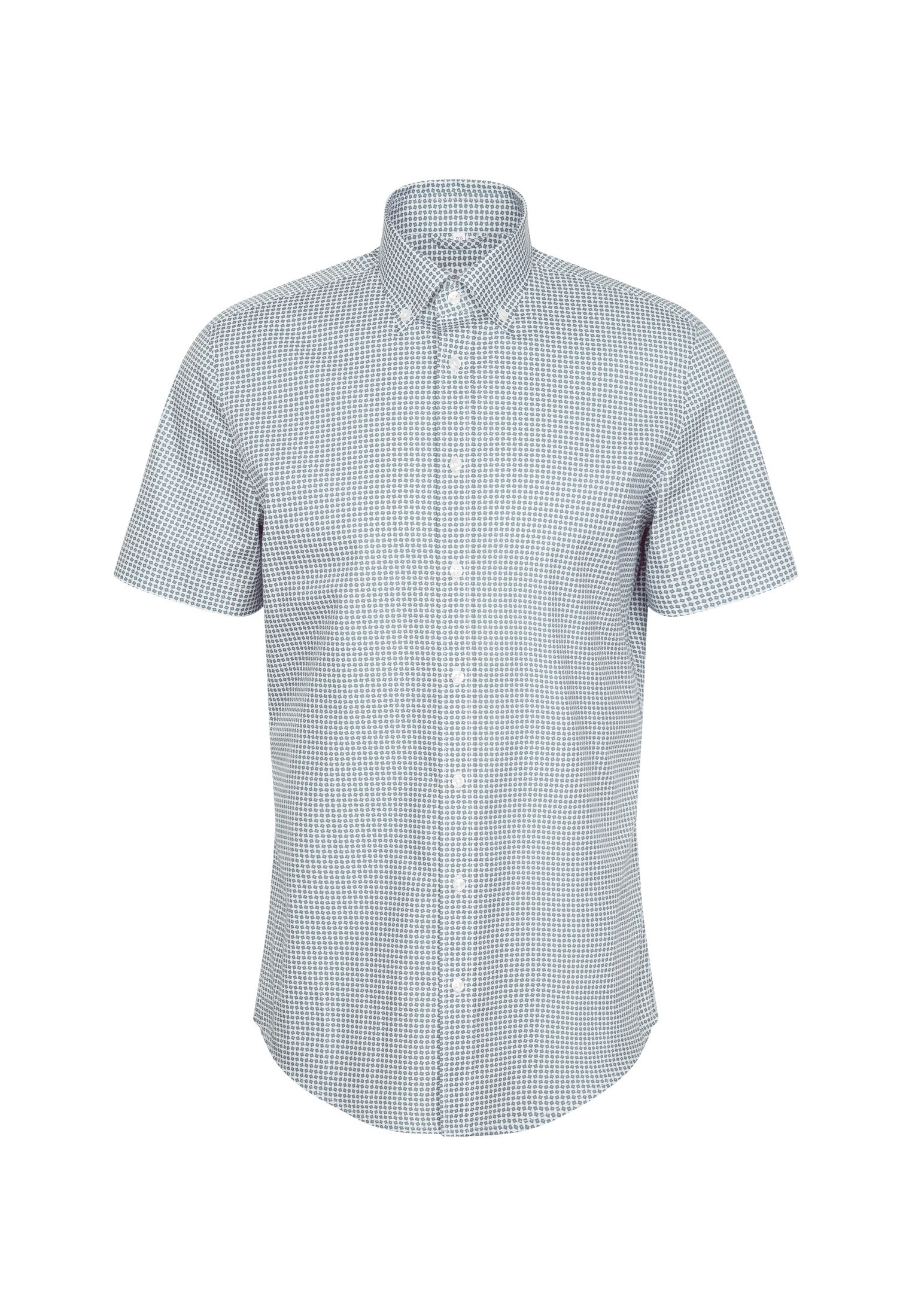 seidensticker Businesshemd »Slim«, Slim Kurzarm Button-Down-Kragen Druck