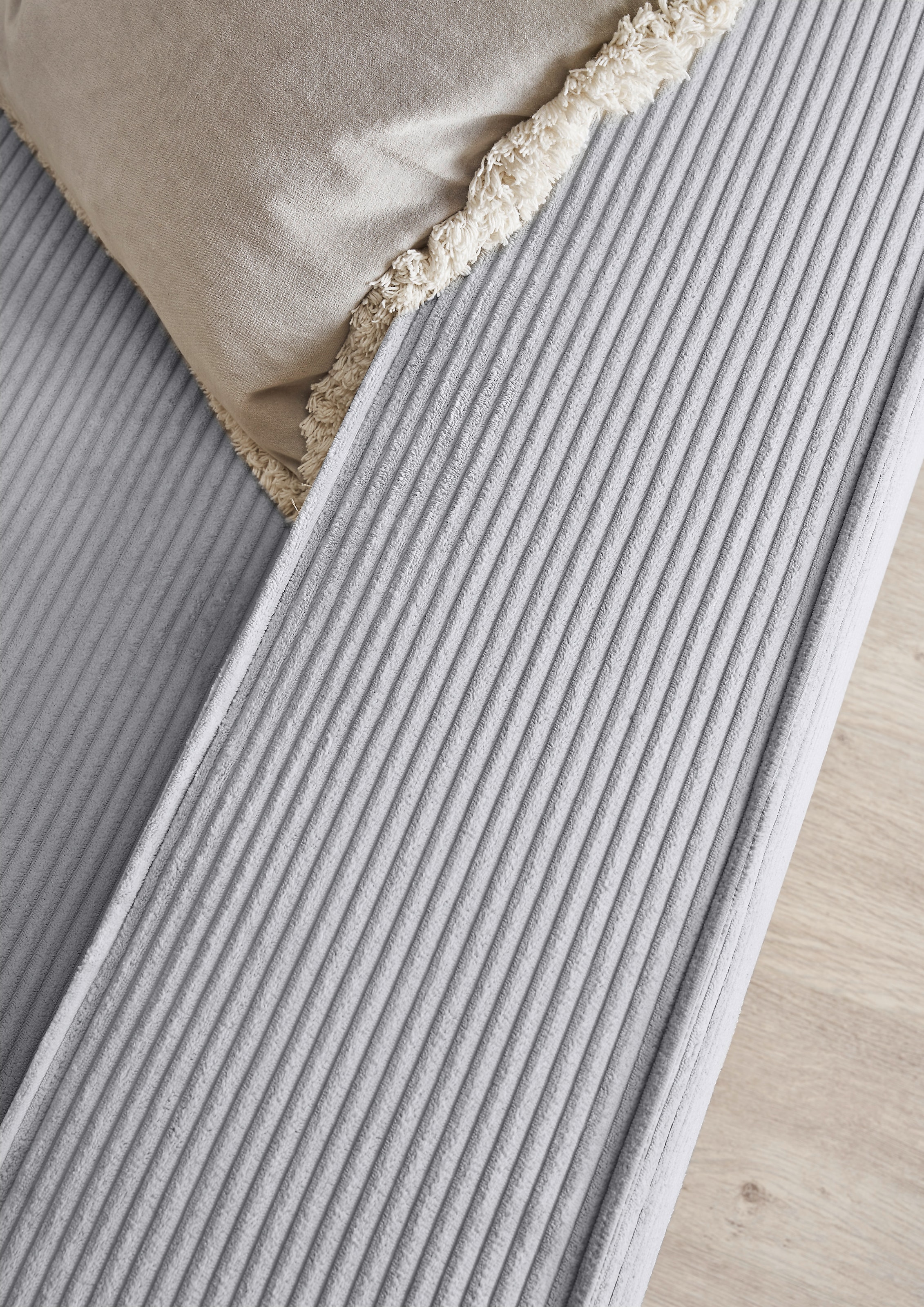 Home affaire Big-Sofa »NEU: SHERWOOD XXL, Big-Sofa (316cm), extra tiefe Sitzfläche 95 cm«, bequemer Sitzkomfort, Cord u. Leinenoptik, Kedernaht