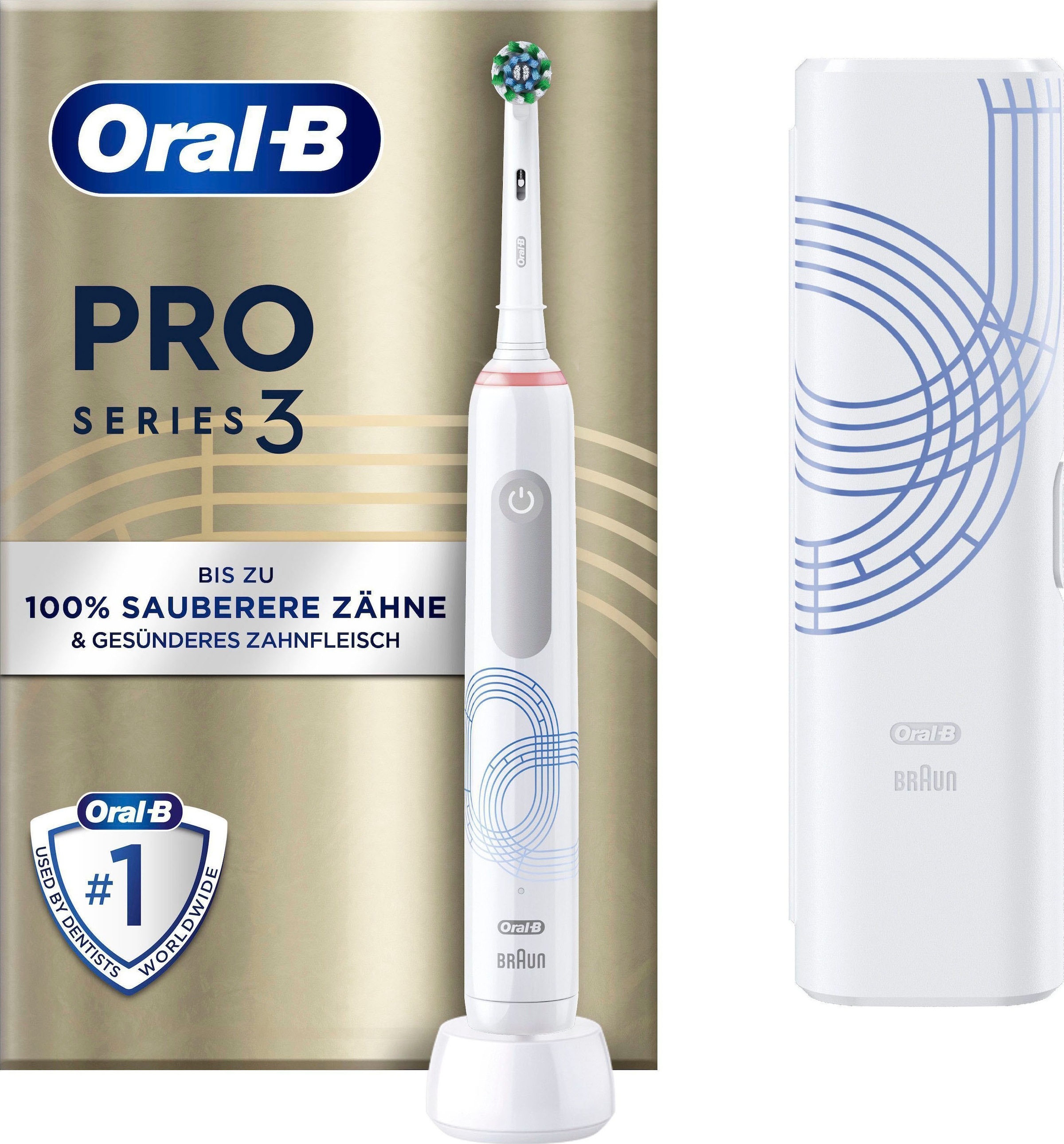 Special 3 Aufsteckbürsten, »Pro Jahren Garantie Edition«, 1 XXL 3 Elektrische Oral-B Zahnbürste 360°-Andruckkontrolle 3500 mit St.
