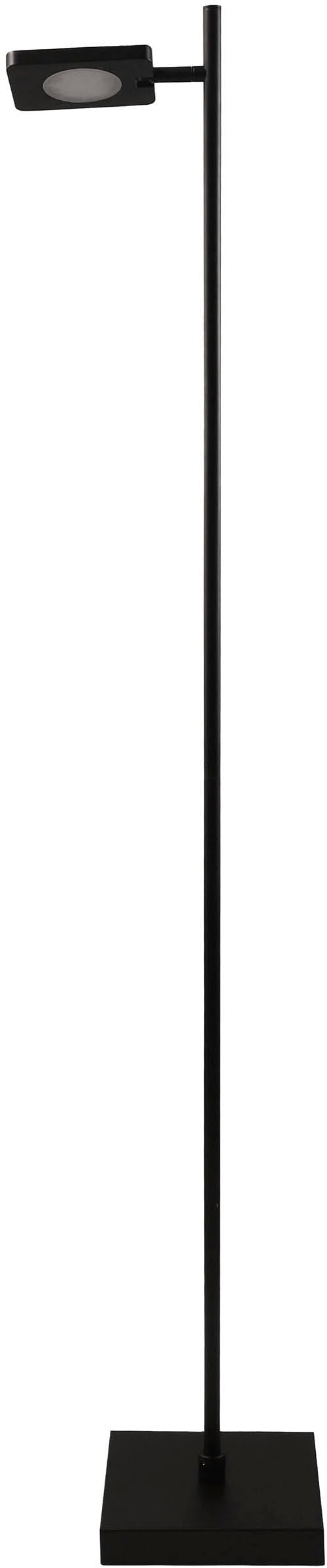 näve LED Stehlampe »Lupa« LED-Modul 1 Stk. Warmweiß Akkuleuchte, USB-C Kabel, schwarz, dimmbar(Touch), Schirm drehbar