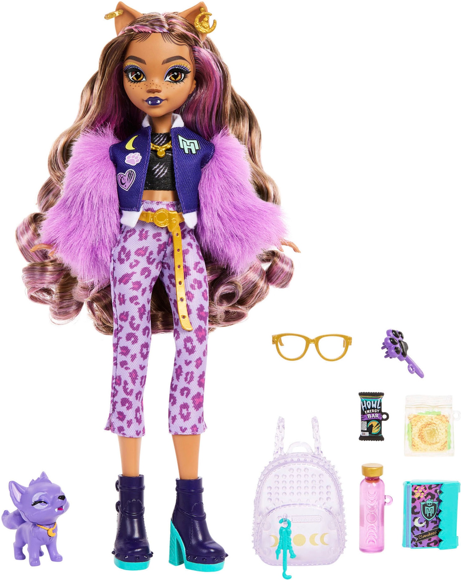 MonsterHigh™ Anziehpuppe »Clawdeen Wolf mit Hund Crescent«