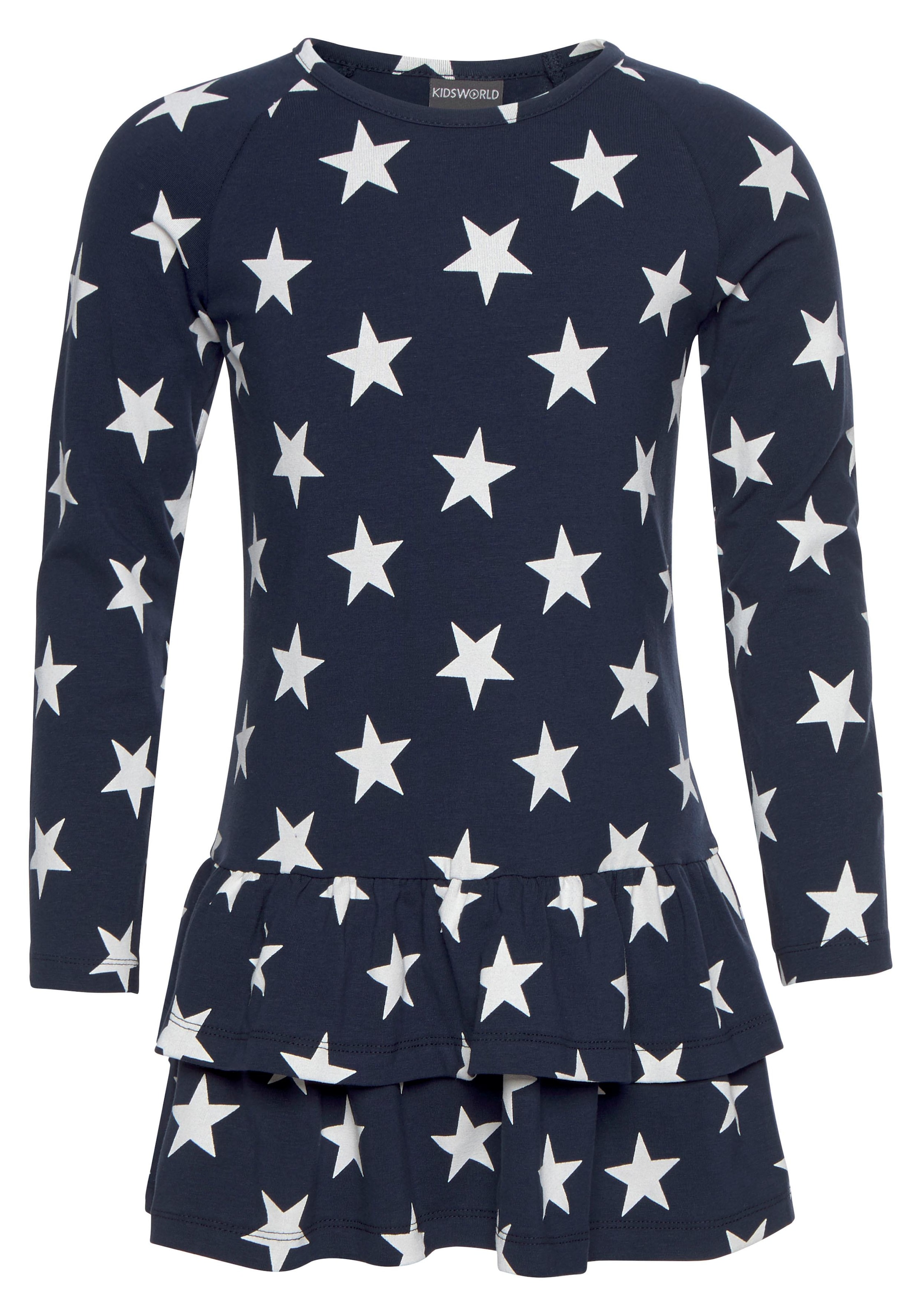 KIDSWORLD Jerseykleid », 2er Pack für kleine Mädchen«, (Packung, 2 tlg.), festliche Anlässe, kniefrei, verspielt, aus Jersey, Langarm
